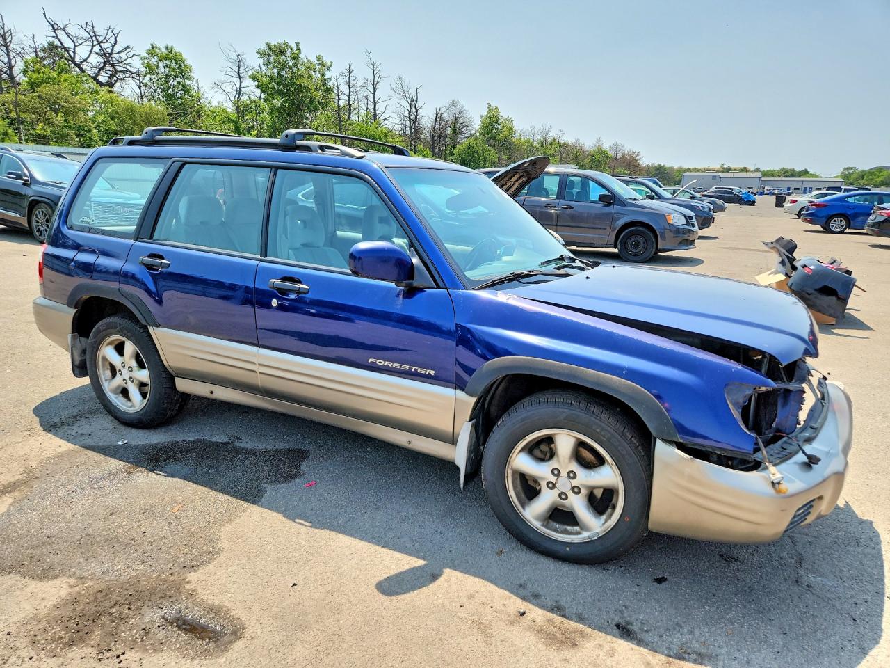 2002 Subaru Forester S Blue vin: JF1SF65552H734240