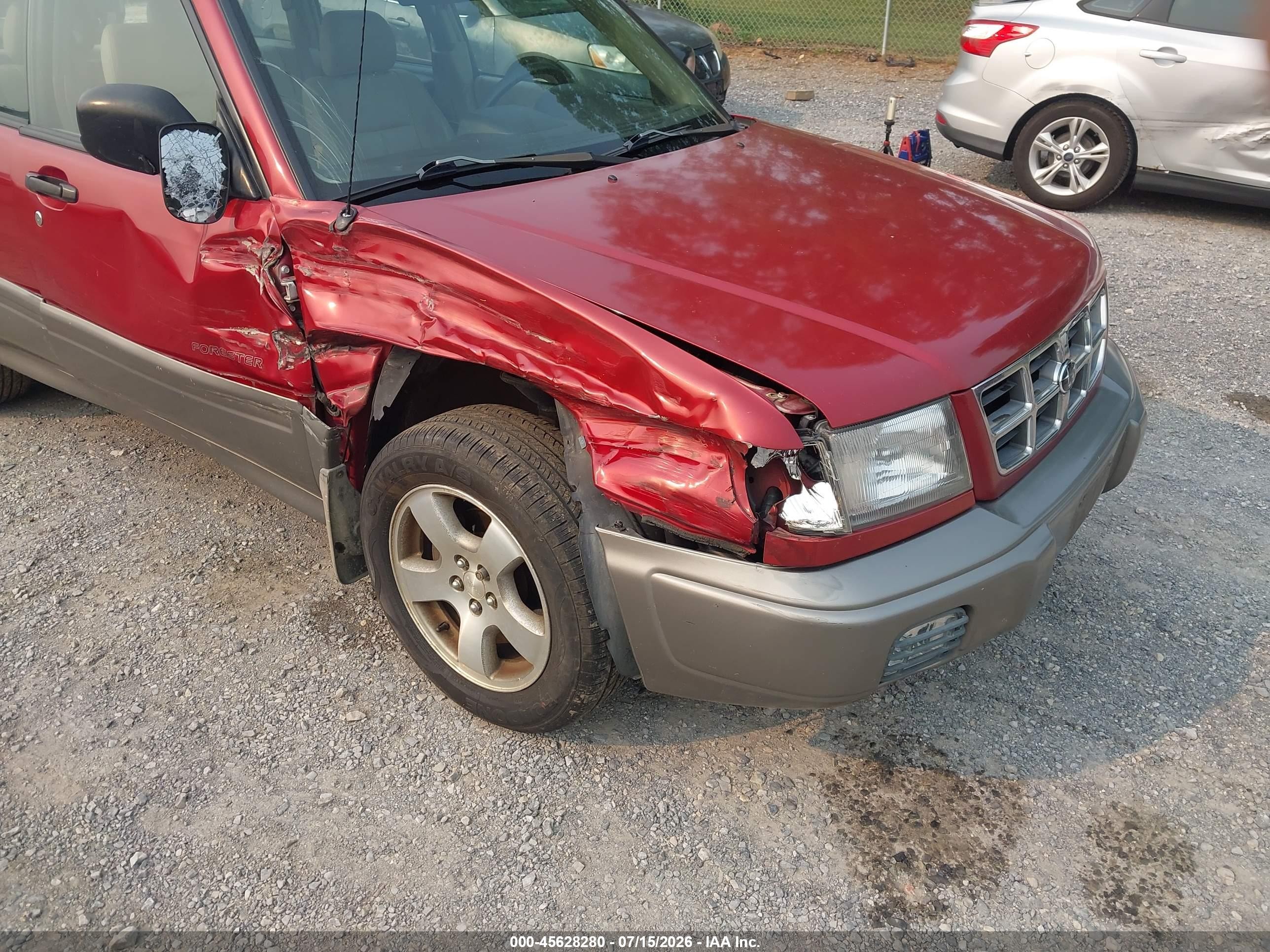 1998 Subaru Forester S Red vin: JF1SF6555WH763565