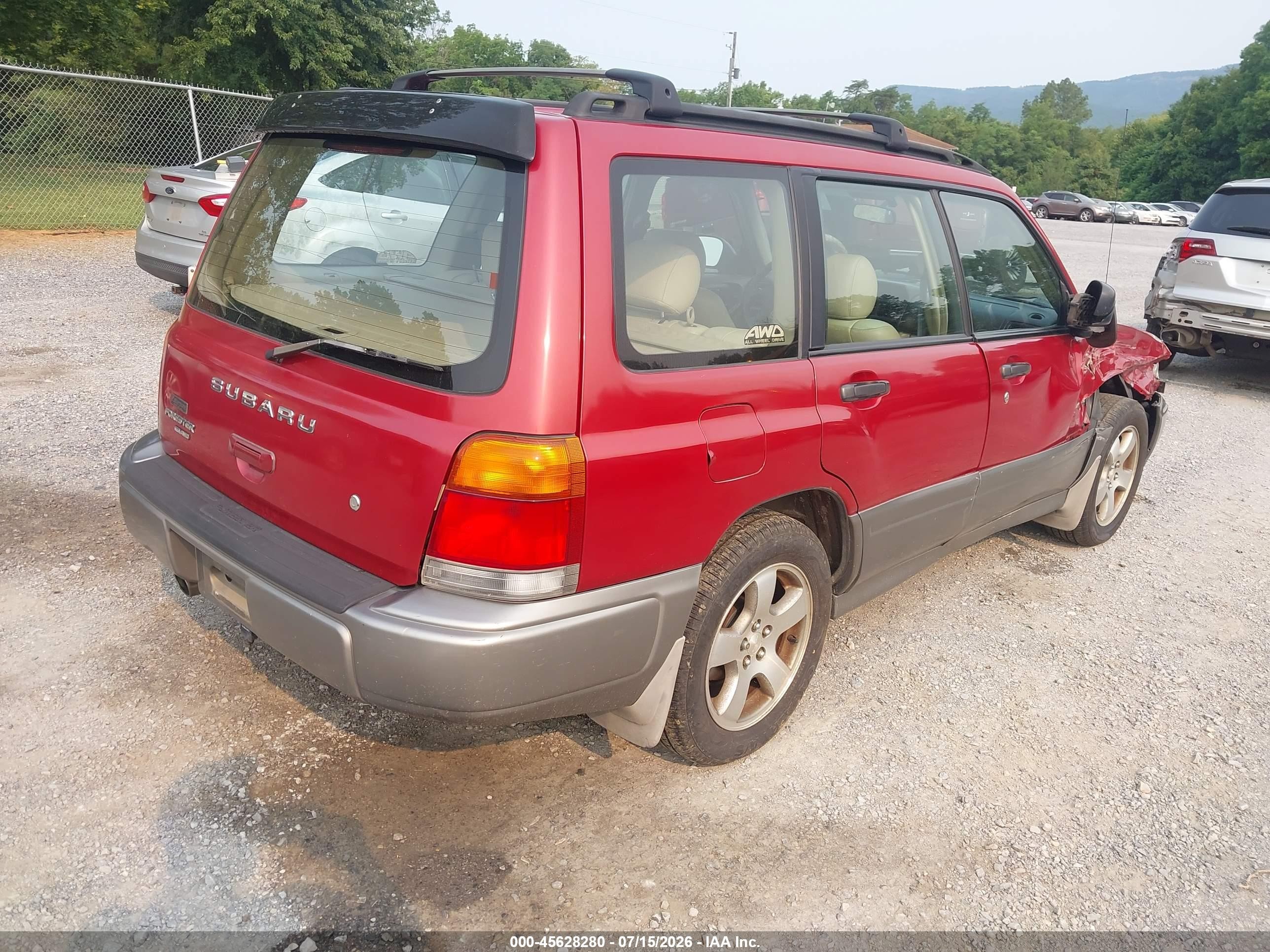 1998 Subaru Forester S Red vin: JF1SF6555WH763565