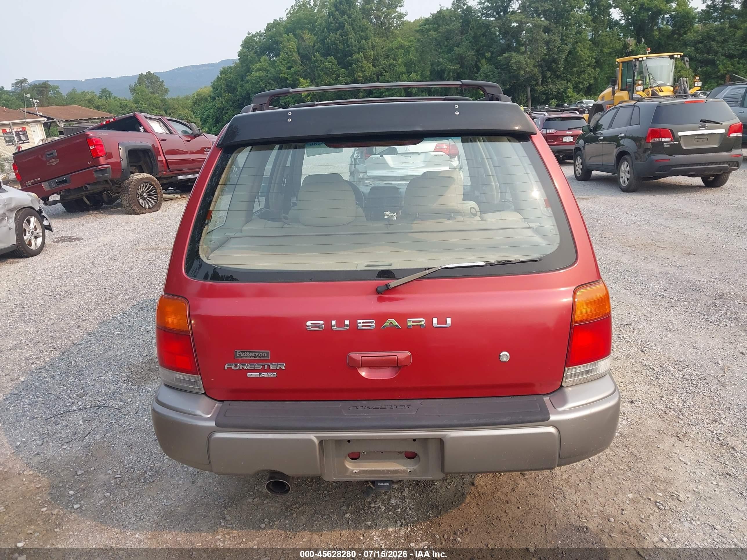 1998 Subaru Forester S Red vin: JF1SF6555WH763565