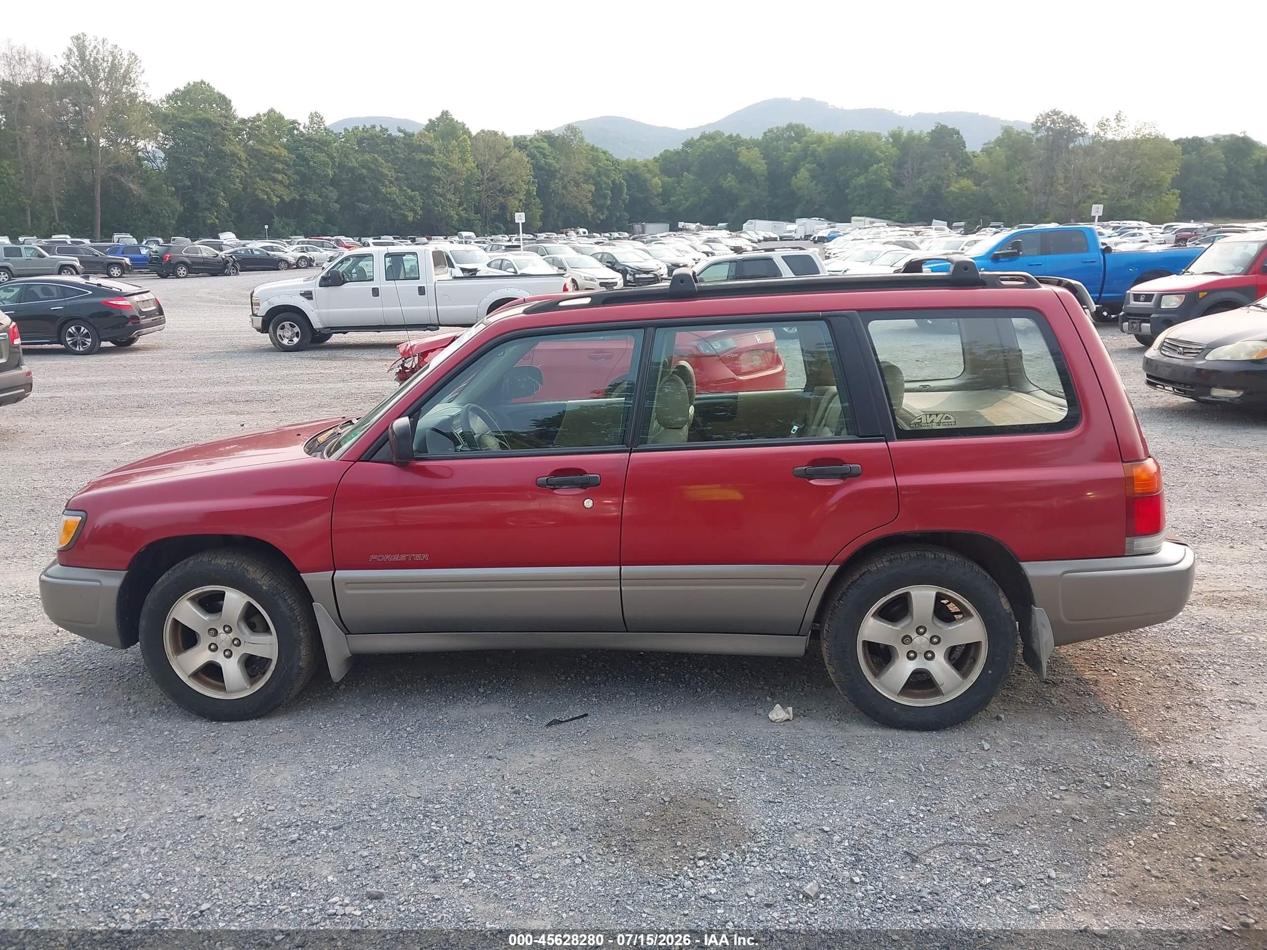1998 Subaru Forester S Red vin: JF1SF6555WH763565