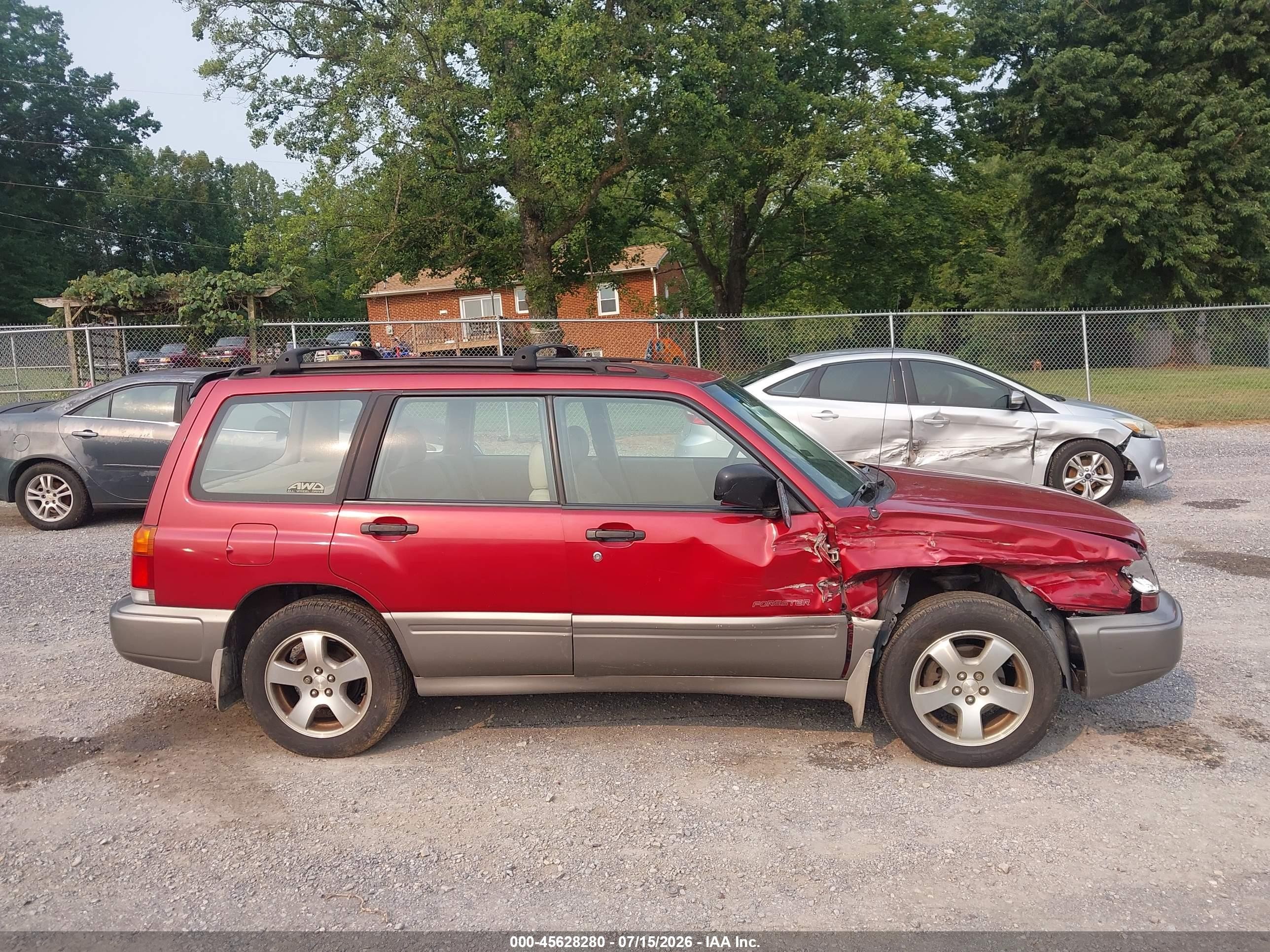 1998 Subaru Forester S Red vin: JF1SF6555WH763565