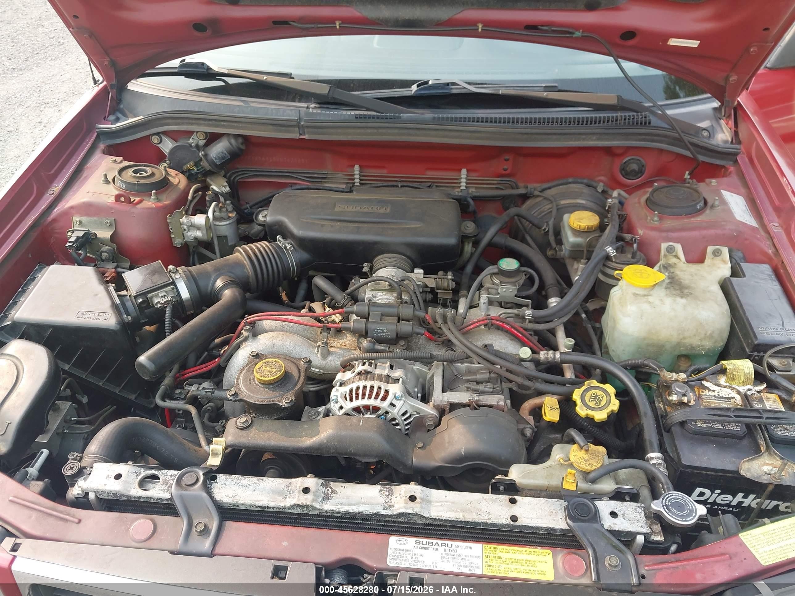 1998 Subaru Forester S Red vin: JF1SF6555WH763565