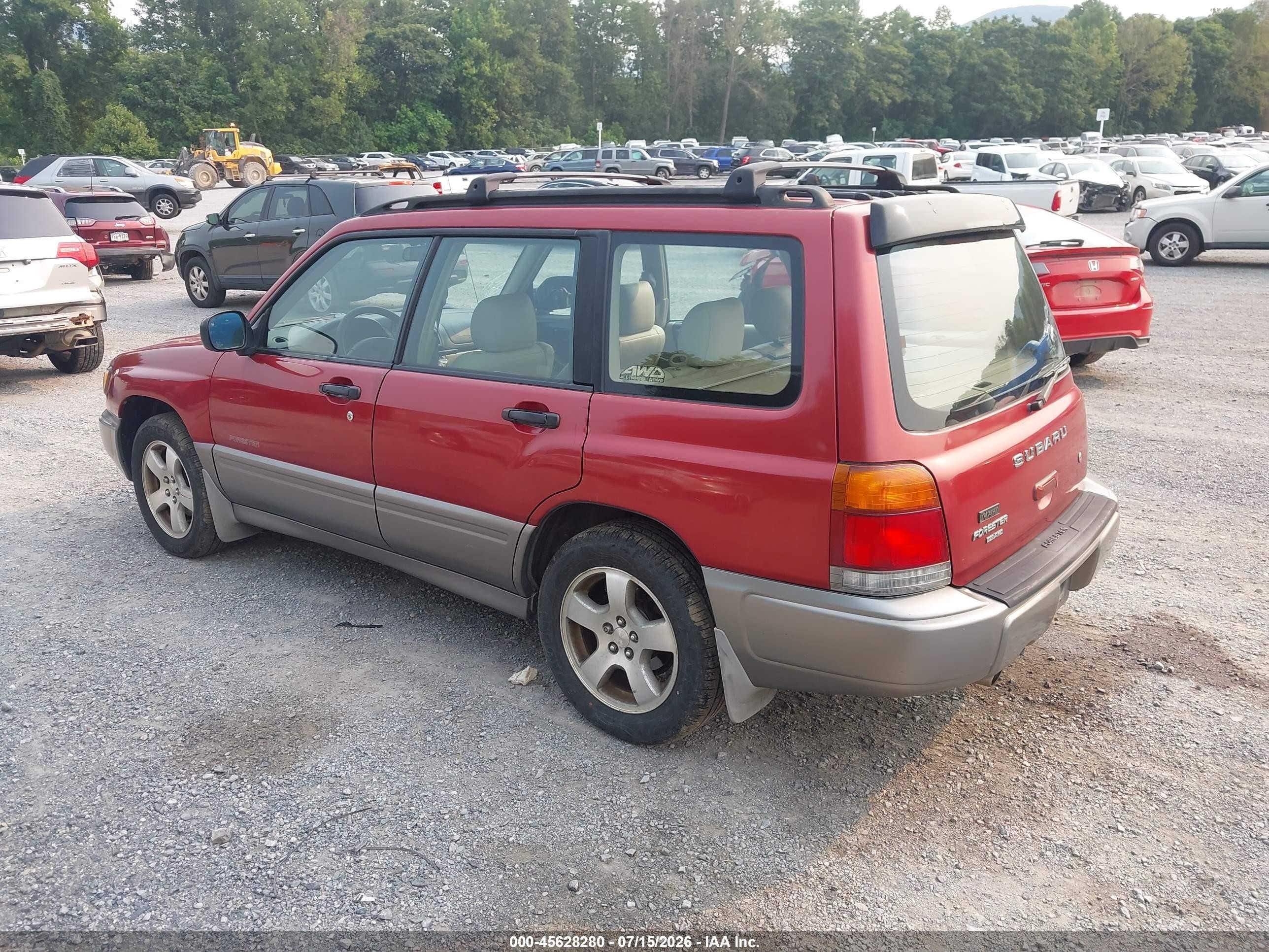 1998 Subaru Forester S Red vin: JF1SF6555WH763565