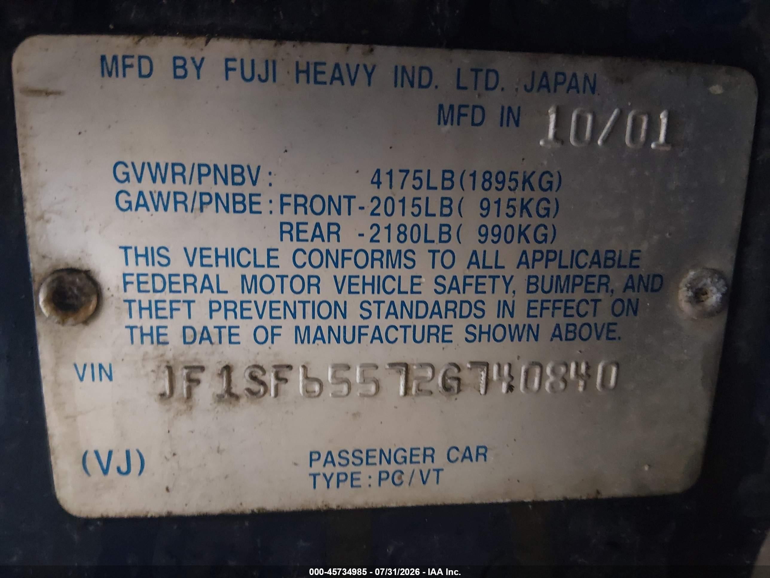 2002 Subaru Forester S Синий vin: JF1SF65572G740840