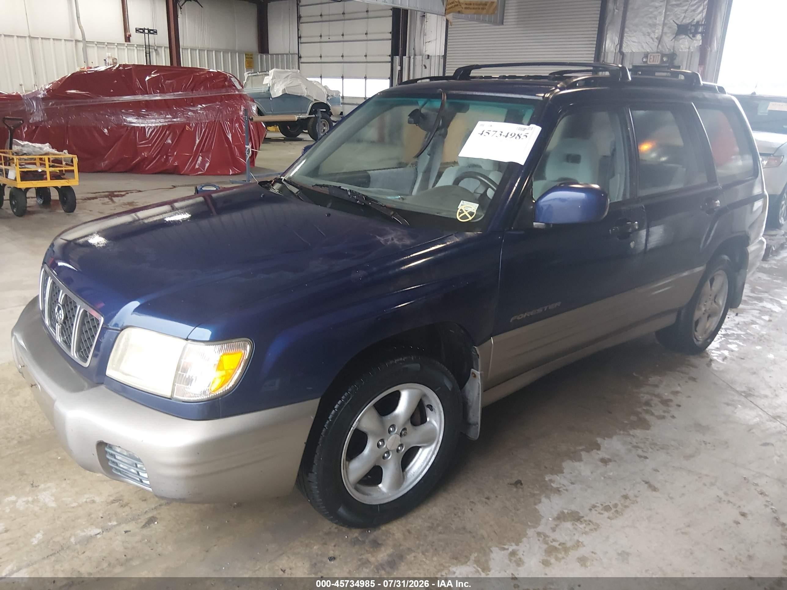 2002 Subaru Forester S Синий vin: JF1SF65572G740840