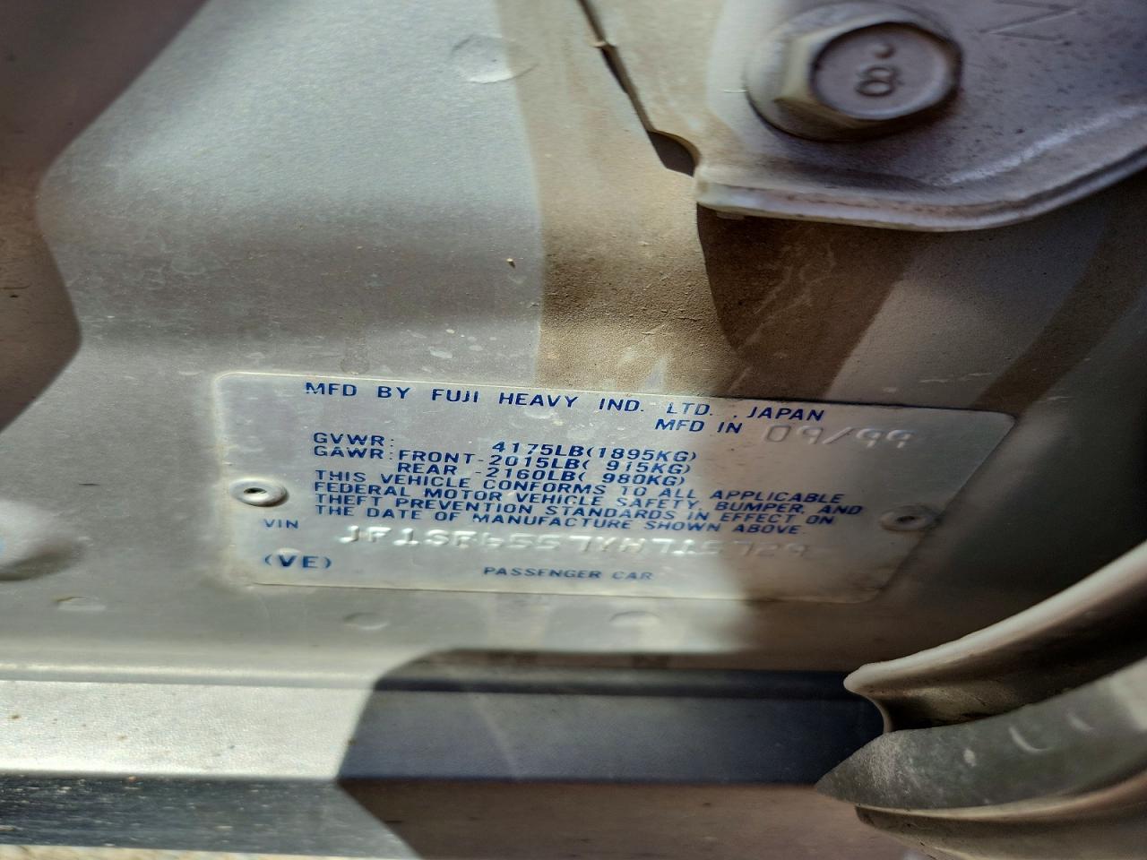 2000 Subaru Forester S Silver vin: JF1SF6557YH715729