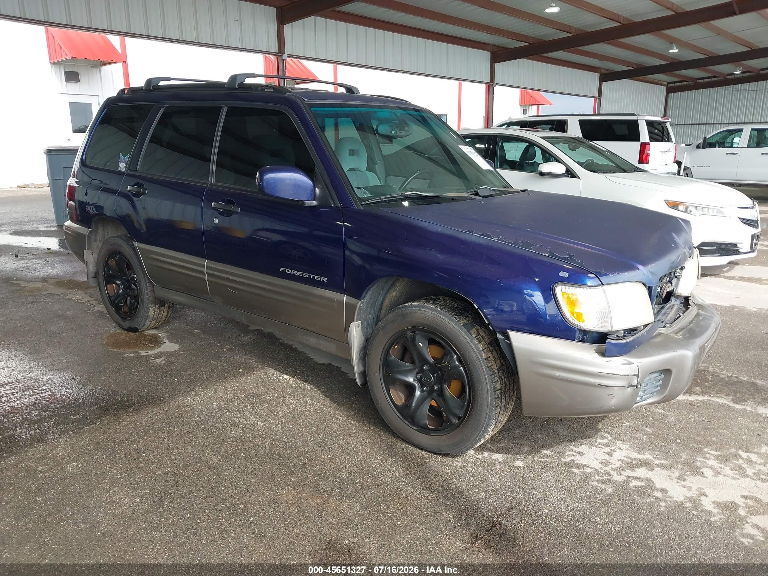 2002 Subaru Forester S Dark Blue vin: JF1SF65582H710367