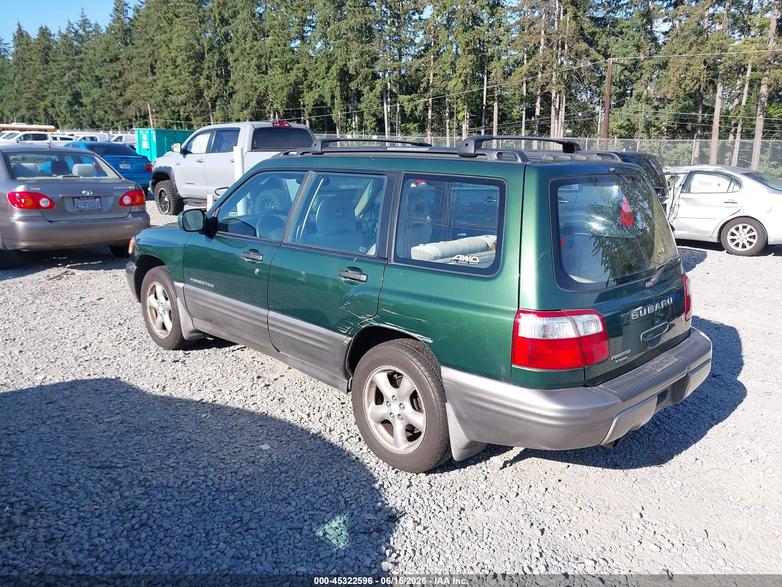 2002 Subaru Forester S Green vin: JF1SF65592G747143