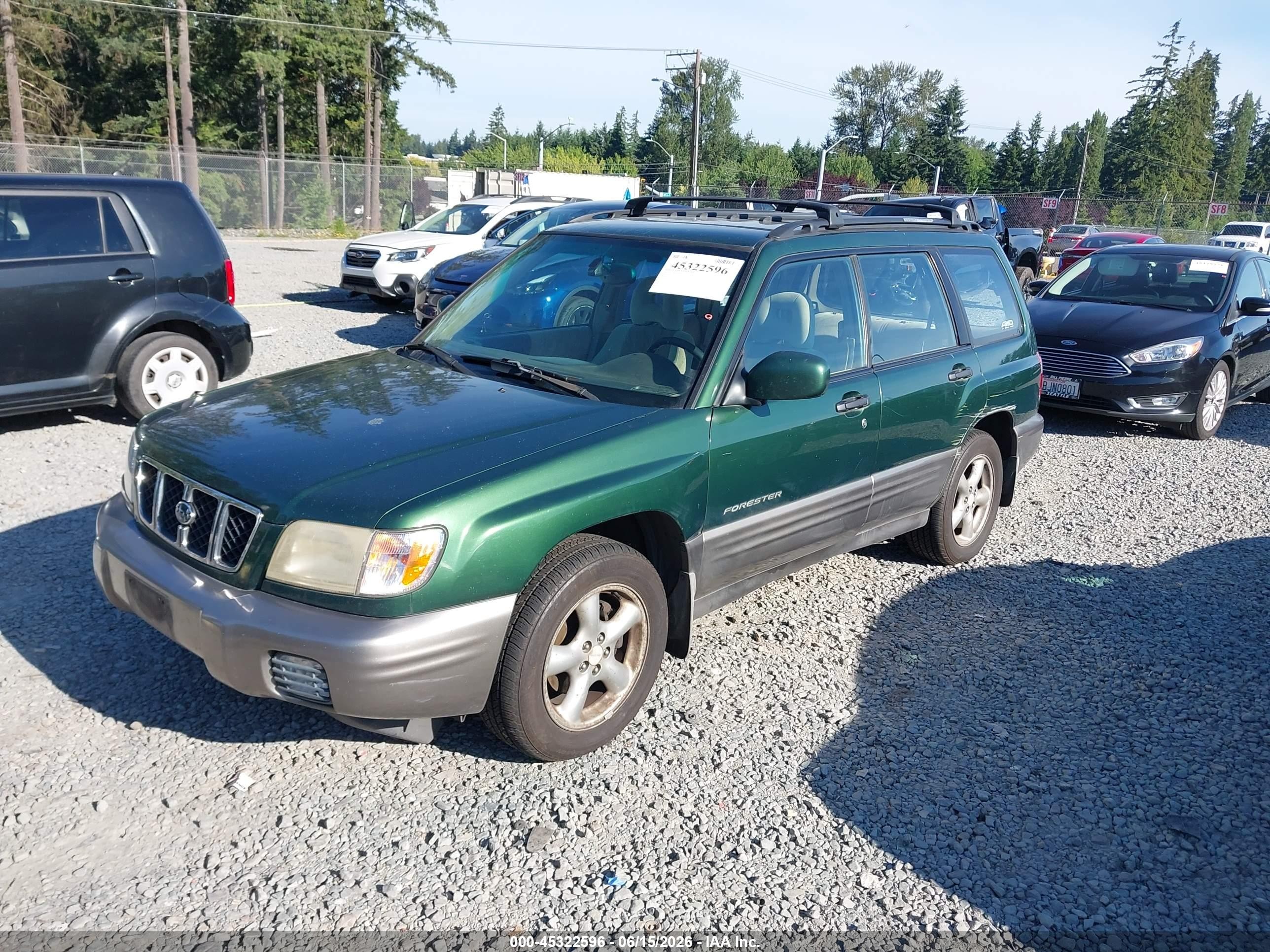 2002 Subaru Forester S Green vin: JF1SF65592G747143