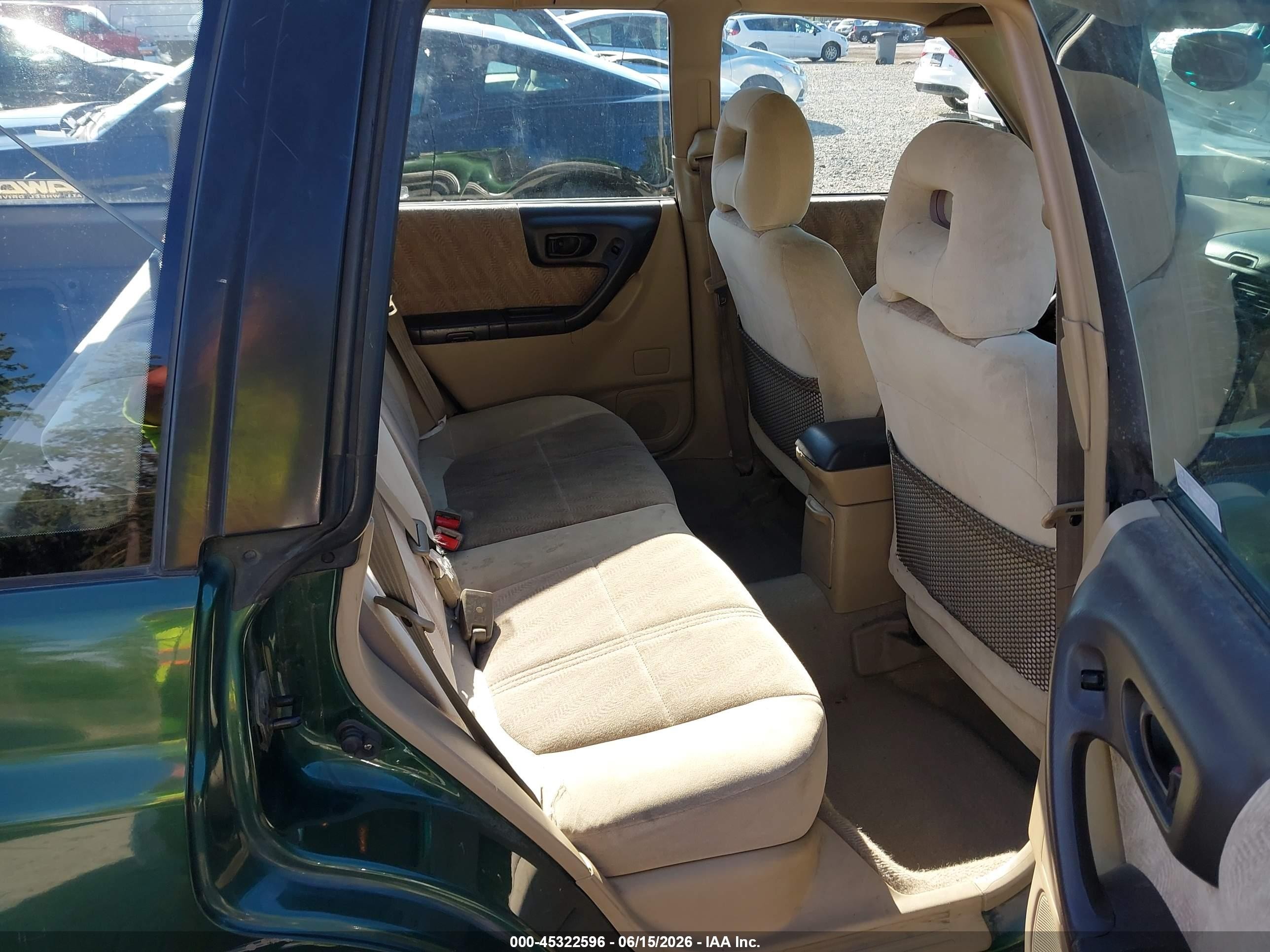 2002 Subaru Forester S Green vin: JF1SF65592G747143