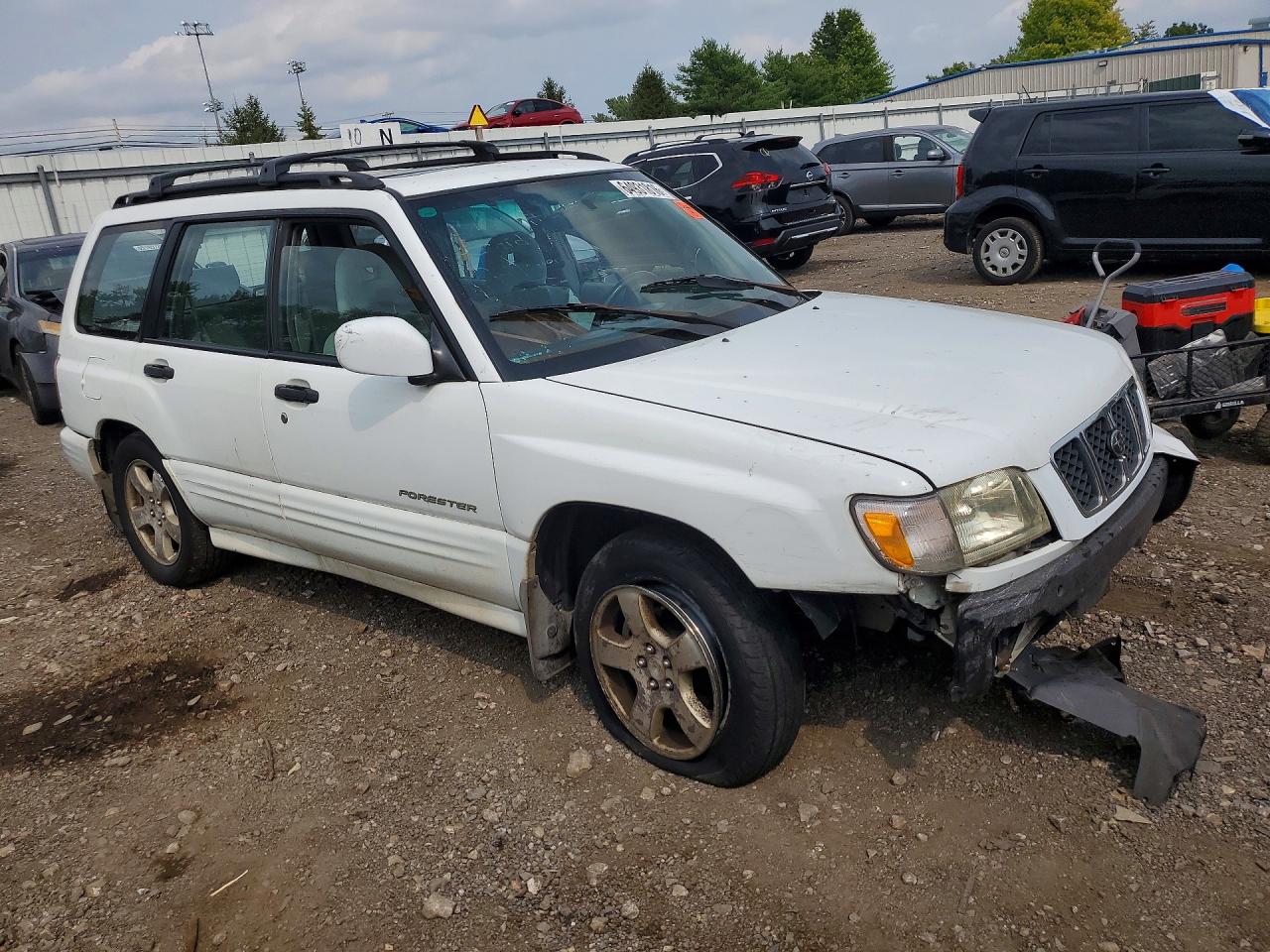 2002 Subaru Forester S White vin: JF1SF65602H756848