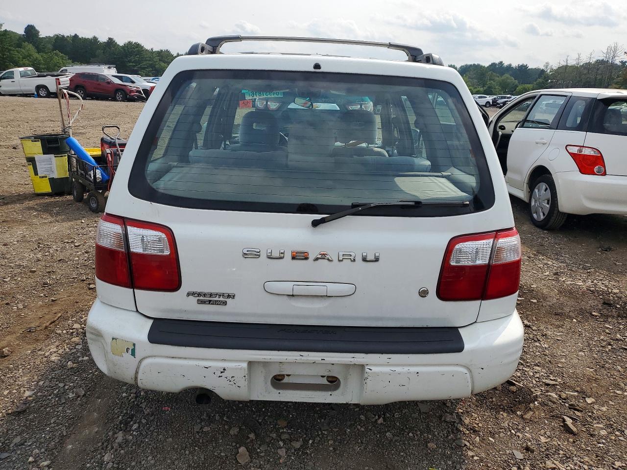 2002 Subaru Forester S White vin: JF1SF65602H756848
