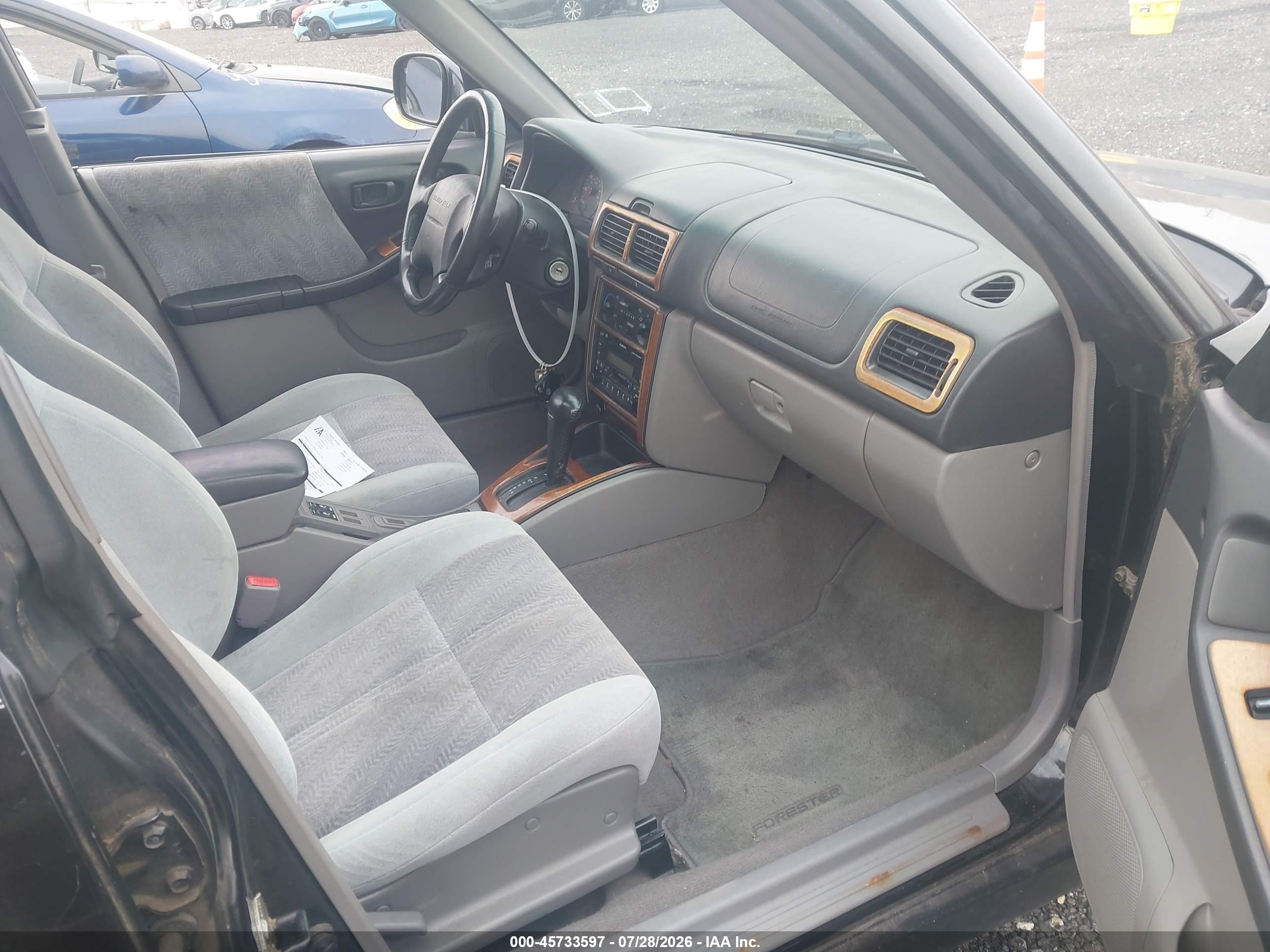 2002 Subaru Forester S Black vin: JF1SF65612H702989
