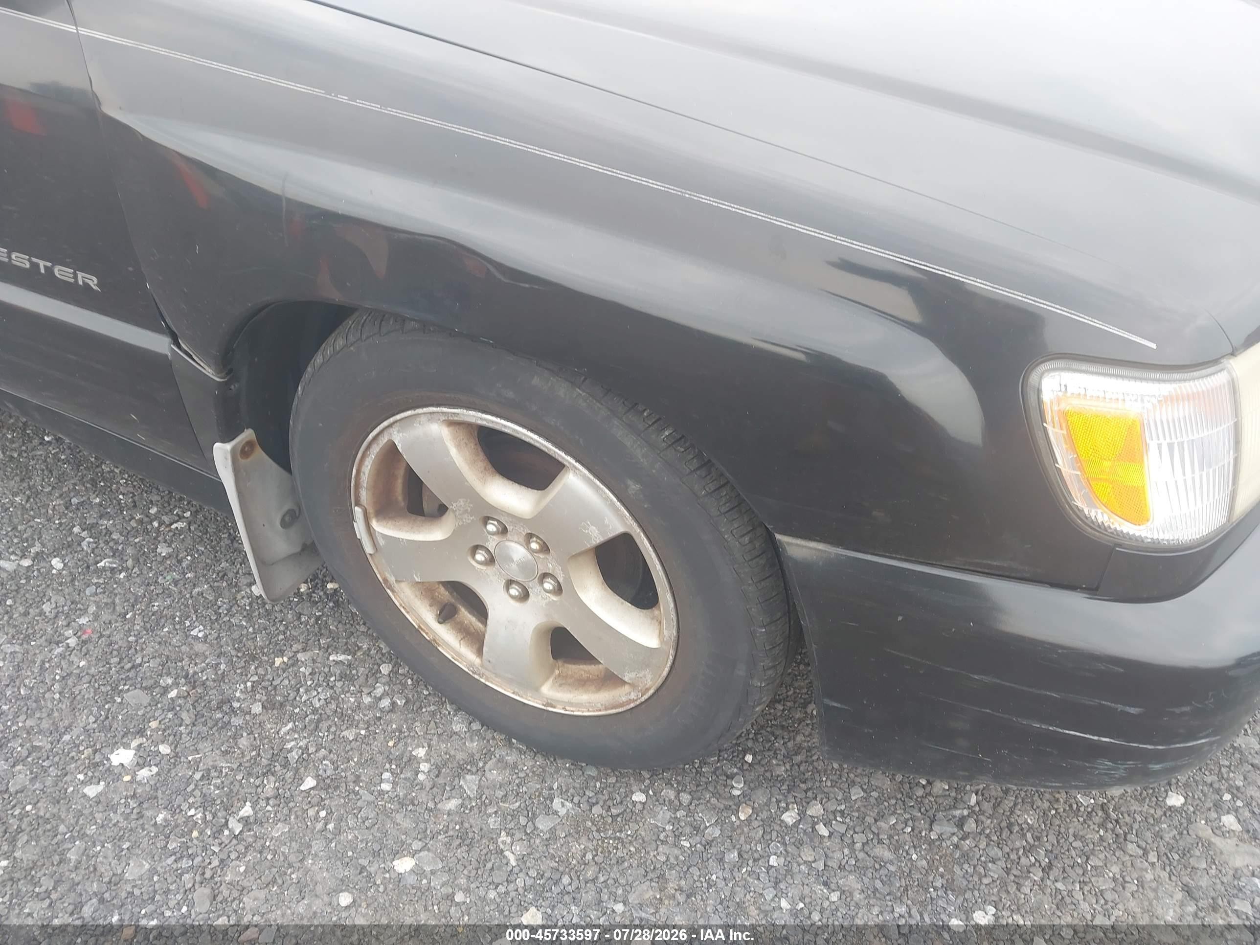 2002 Subaru Forester S Black vin: JF1SF65612H702989