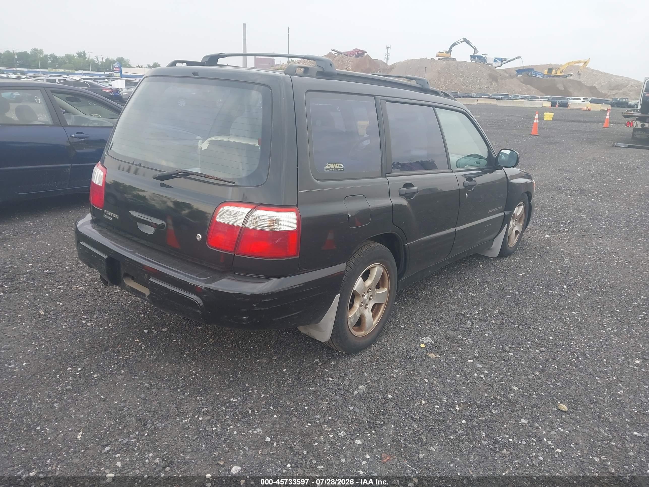 2002 Subaru Forester S Black vin: JF1SF65612H702989