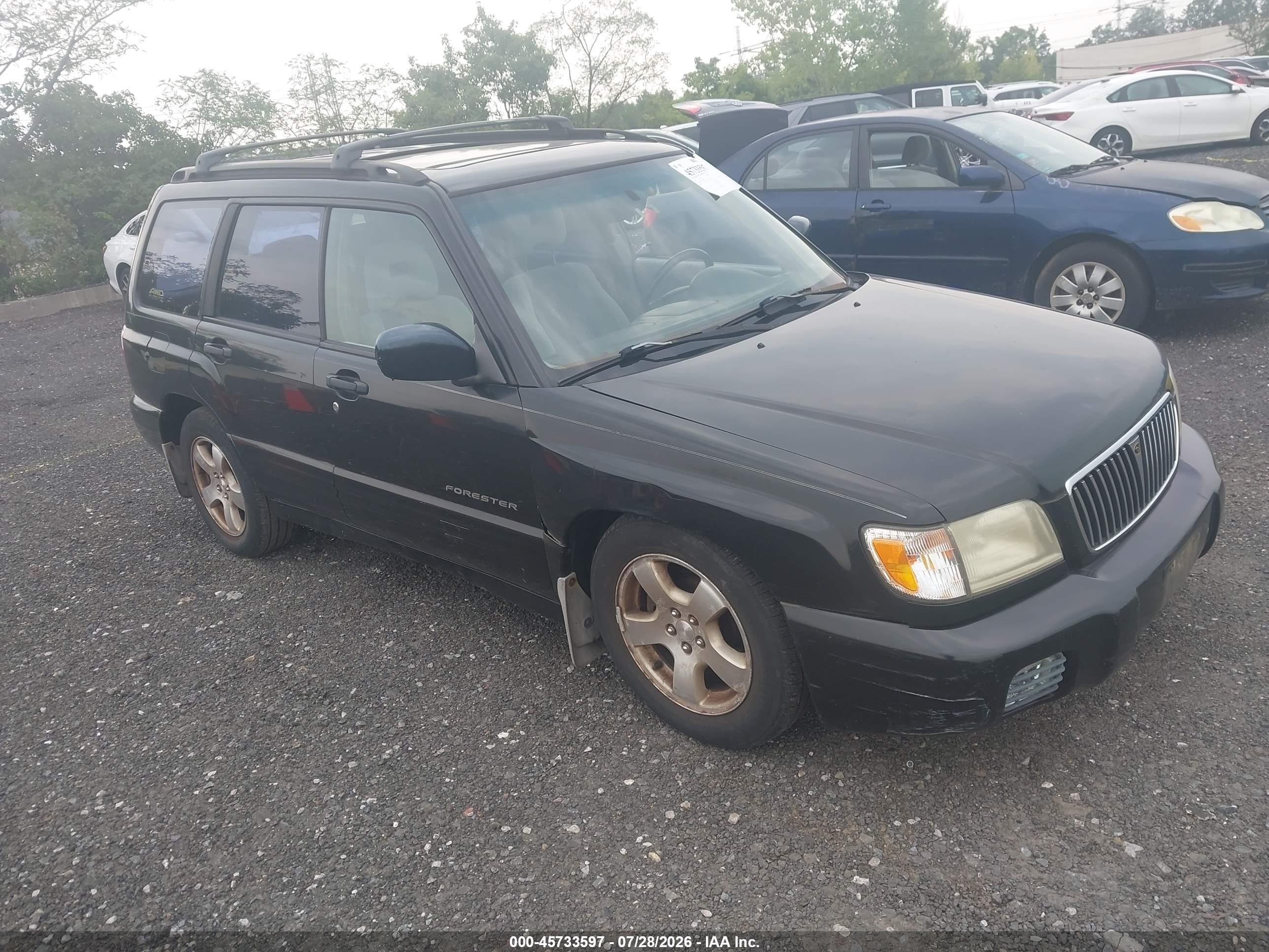 2002 Subaru Forester S Black vin: JF1SF65612H702989