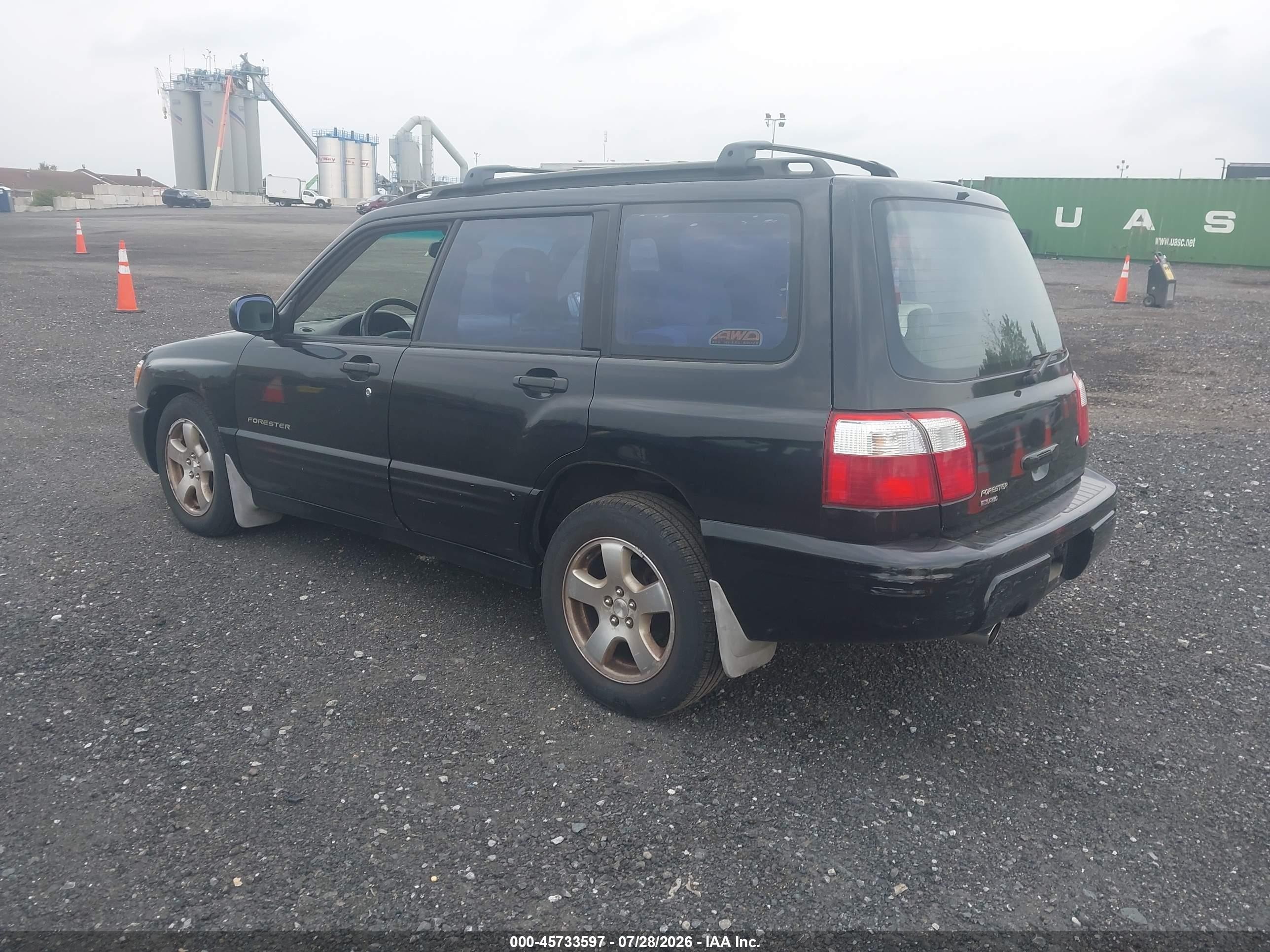 2002 Subaru Forester S Black vin: JF1SF65612H702989