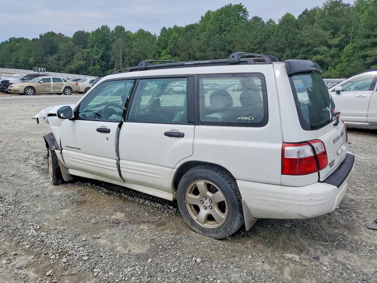 2002 Subaru Forester S White vin: JF1SF65632H709815