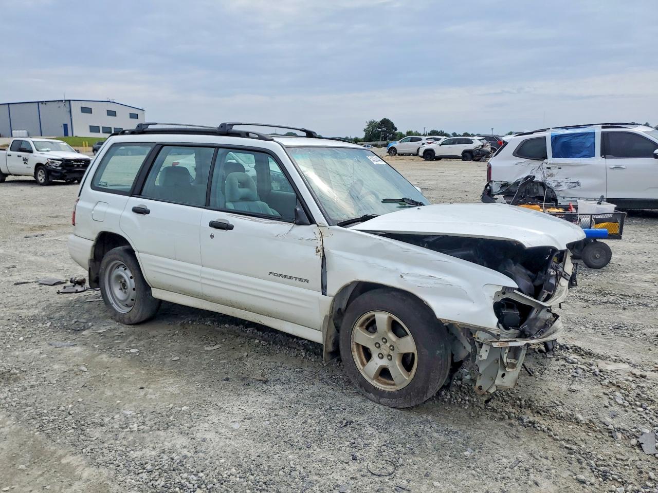 2002 Subaru Forester S White vin: JF1SF65632H709815