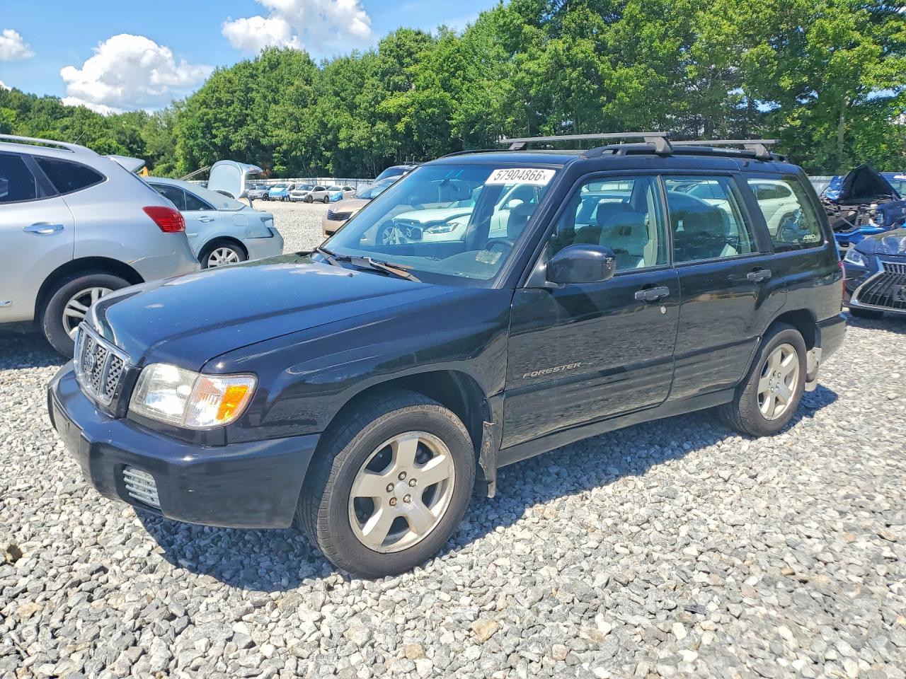 2002 Subaru Forester S Black vin: JF1SF65632H733046
