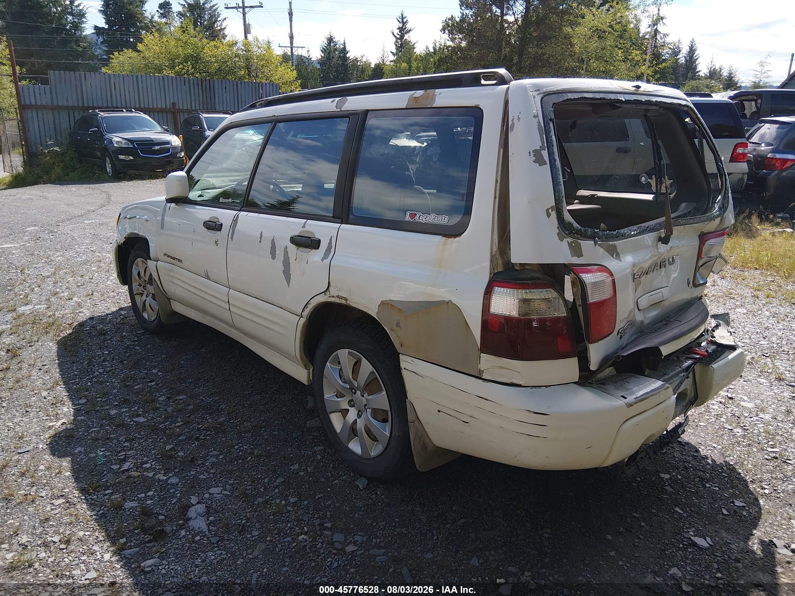 2001 Subaru Forester S White vin: JF1SF65641H705738
