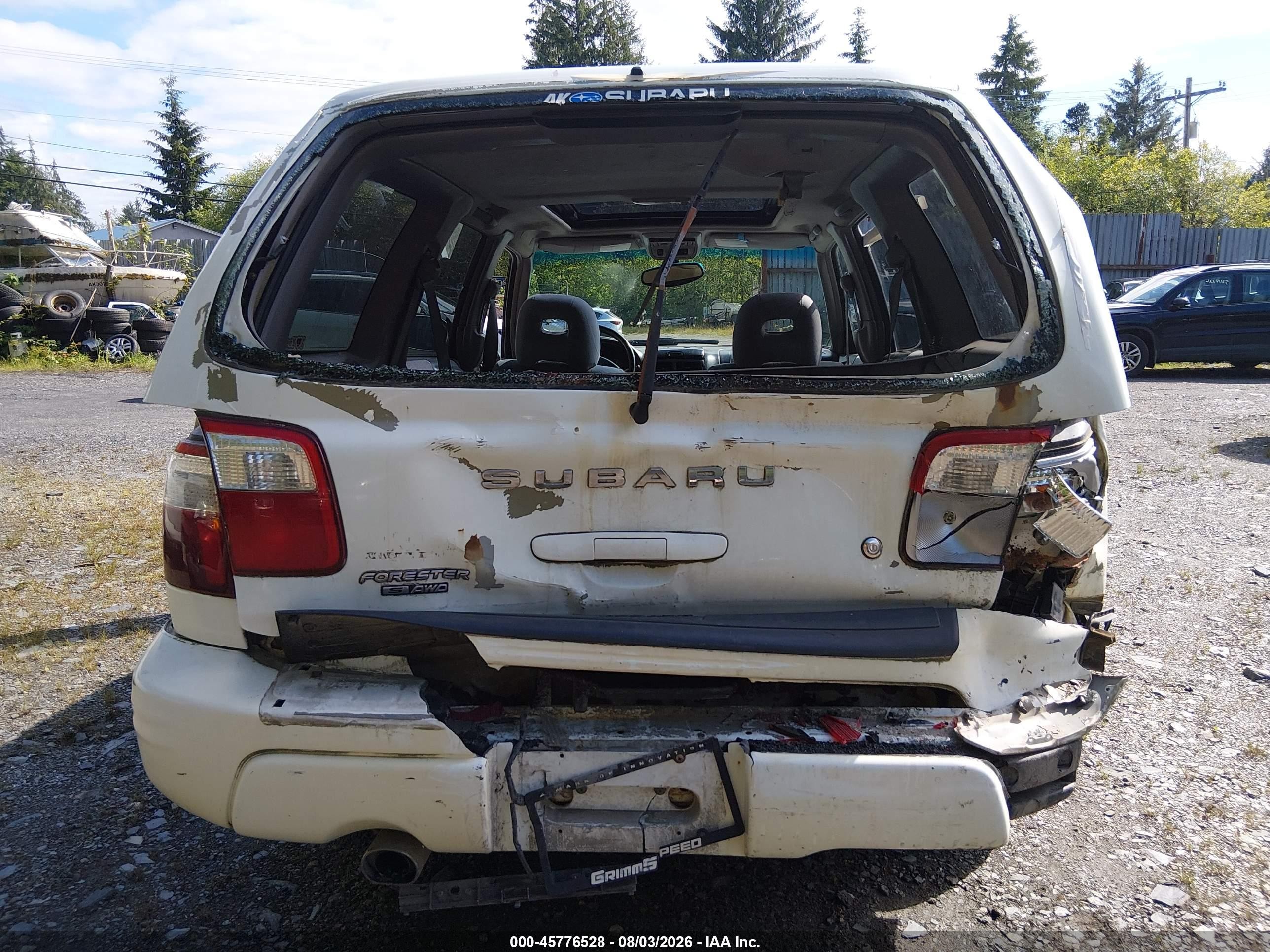 2001 Subaru Forester S White vin: JF1SF65641H705738