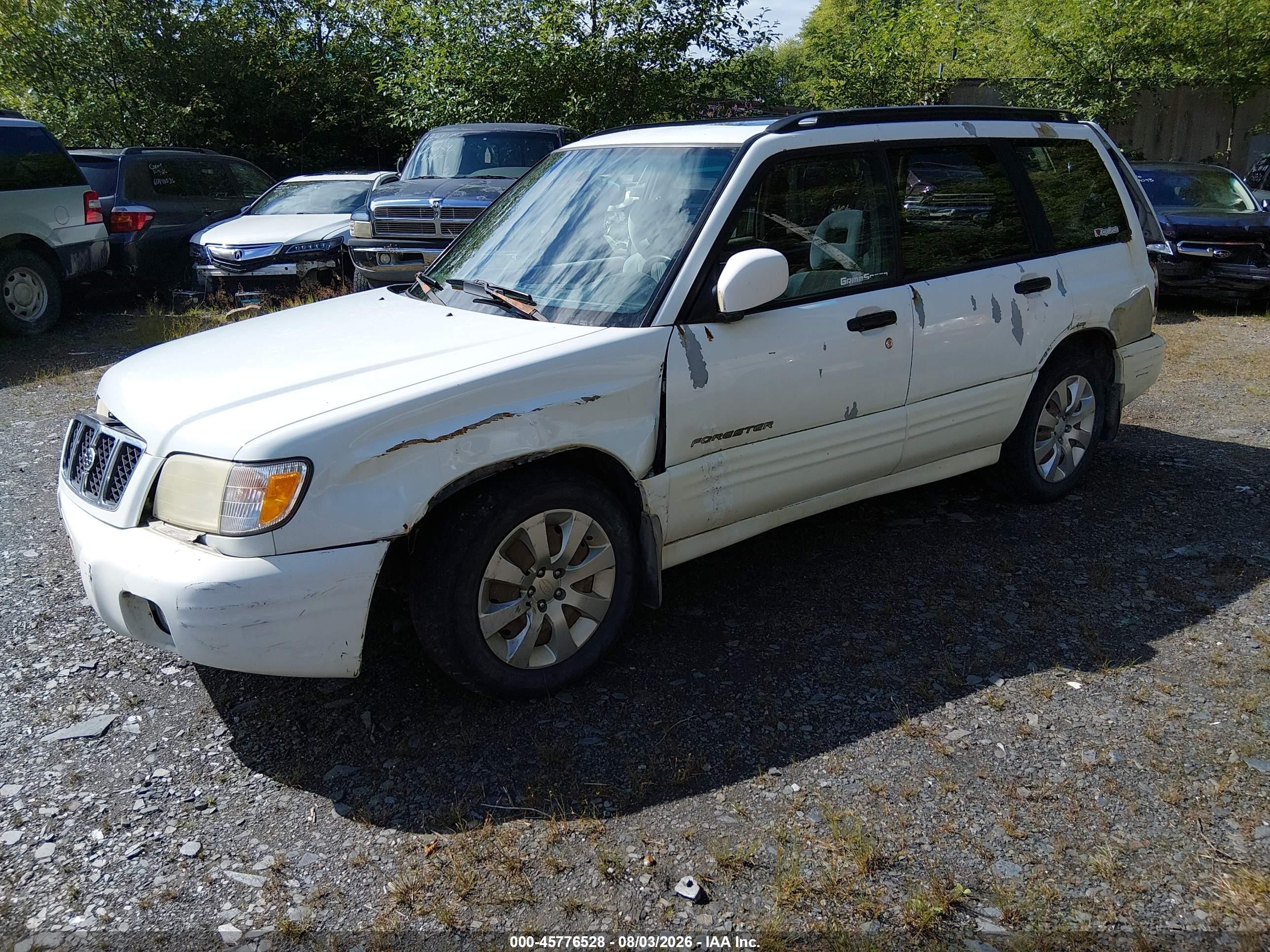 2001 Subaru Forester S White vin: JF1SF65641H705738