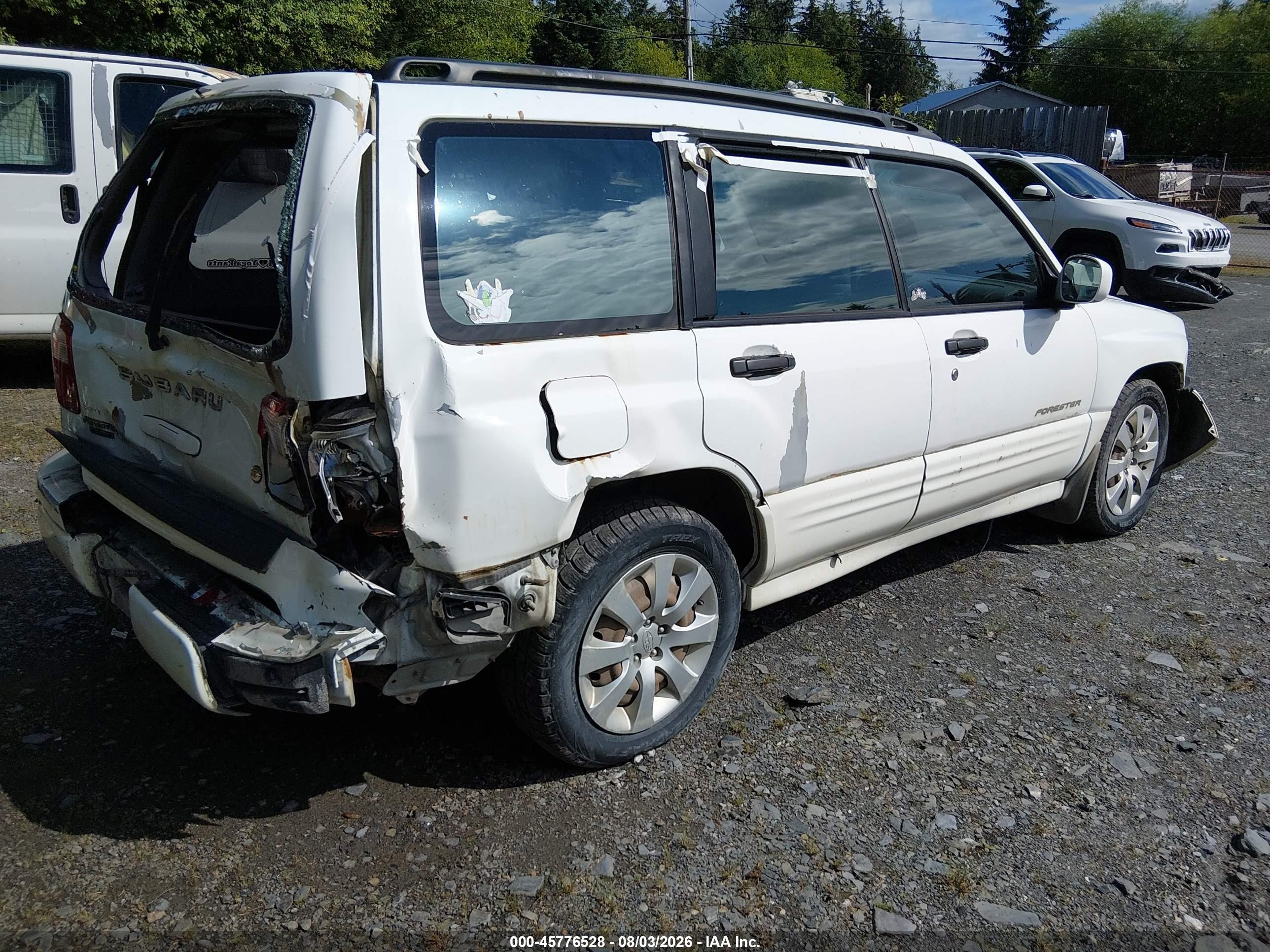 2001 Subaru Forester S White vin: JF1SF65641H705738