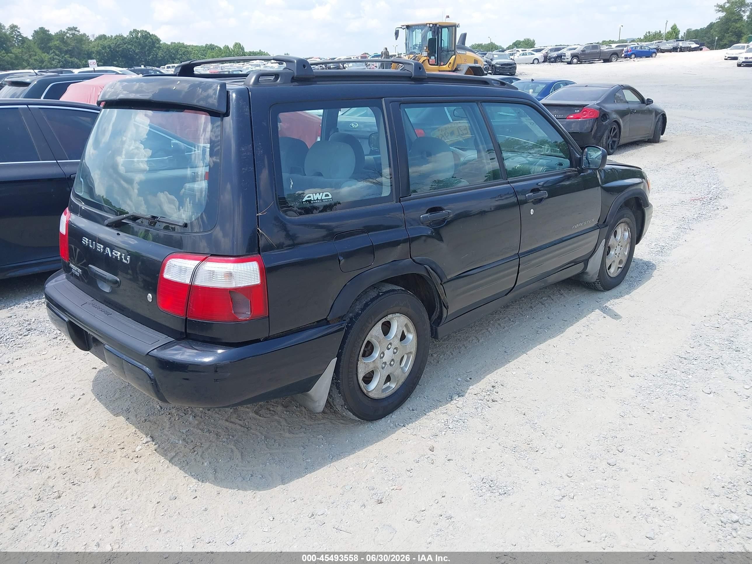 2002 Subaru Forester S Black vin: JF1SF65642G700210
