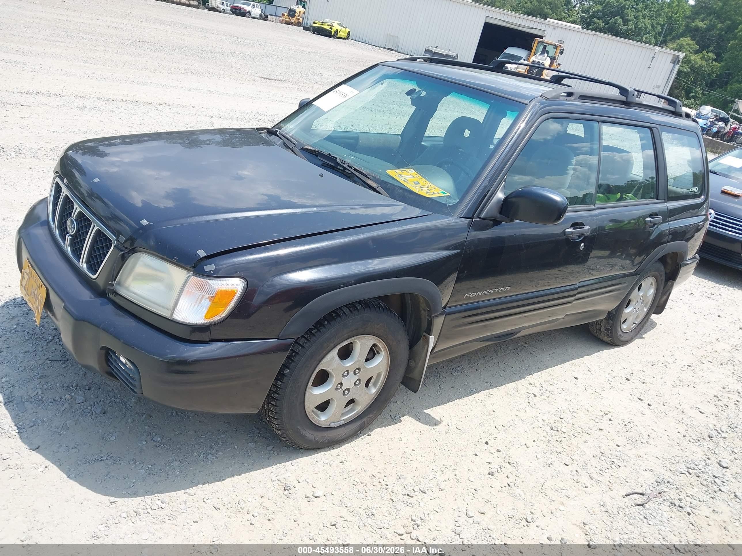 2002 Subaru Forester S Black vin: JF1SF65642G700210