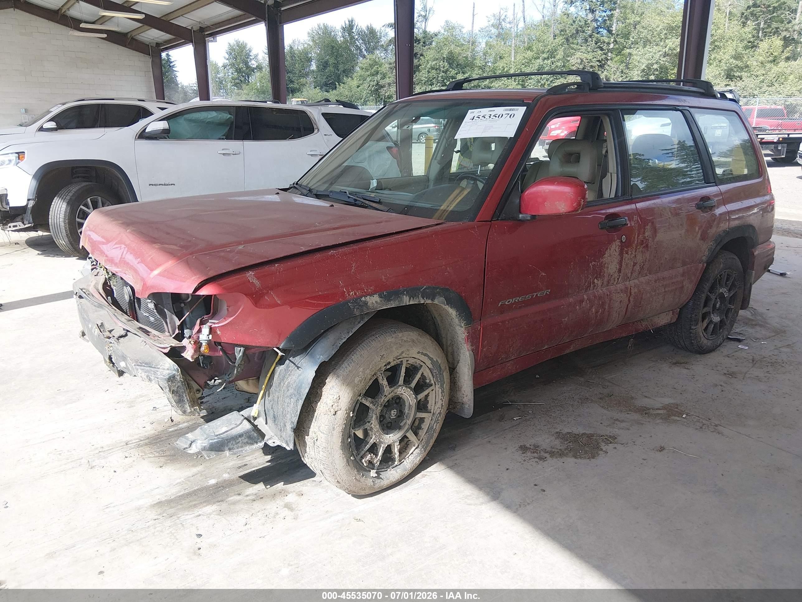 2001 Subaru Forester S Red vin: JF1SF65661H733850