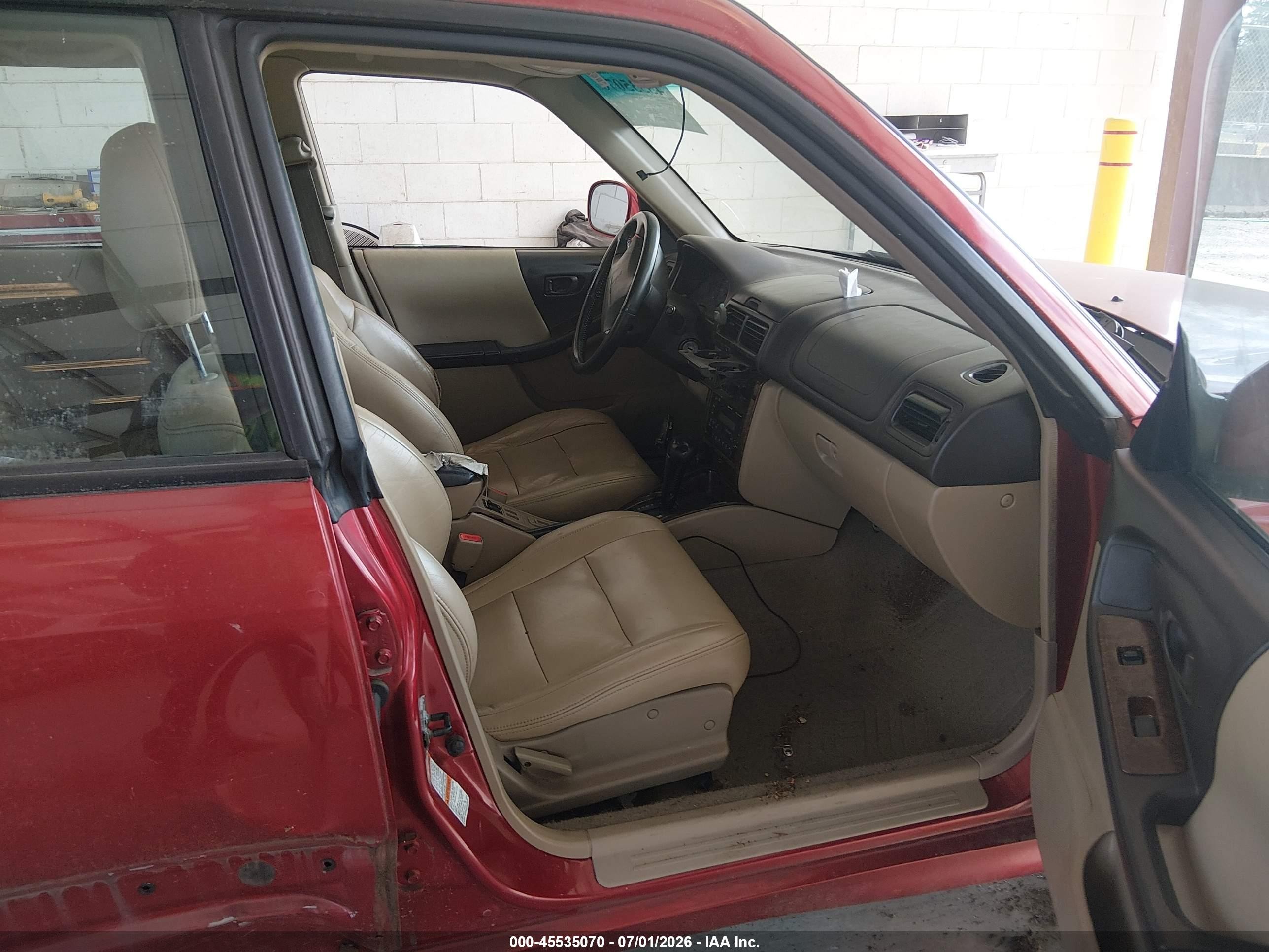 2001 Subaru Forester S Red vin: JF1SF65661H733850