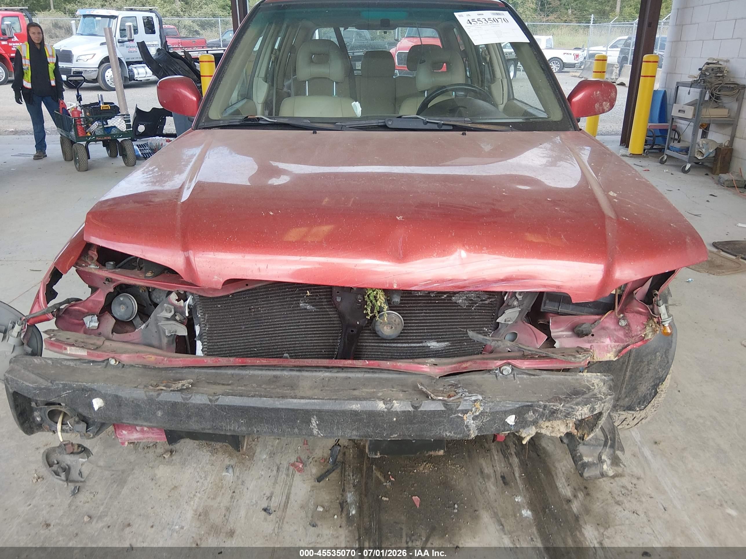 2001 Subaru Forester S Red vin: JF1SF65661H733850