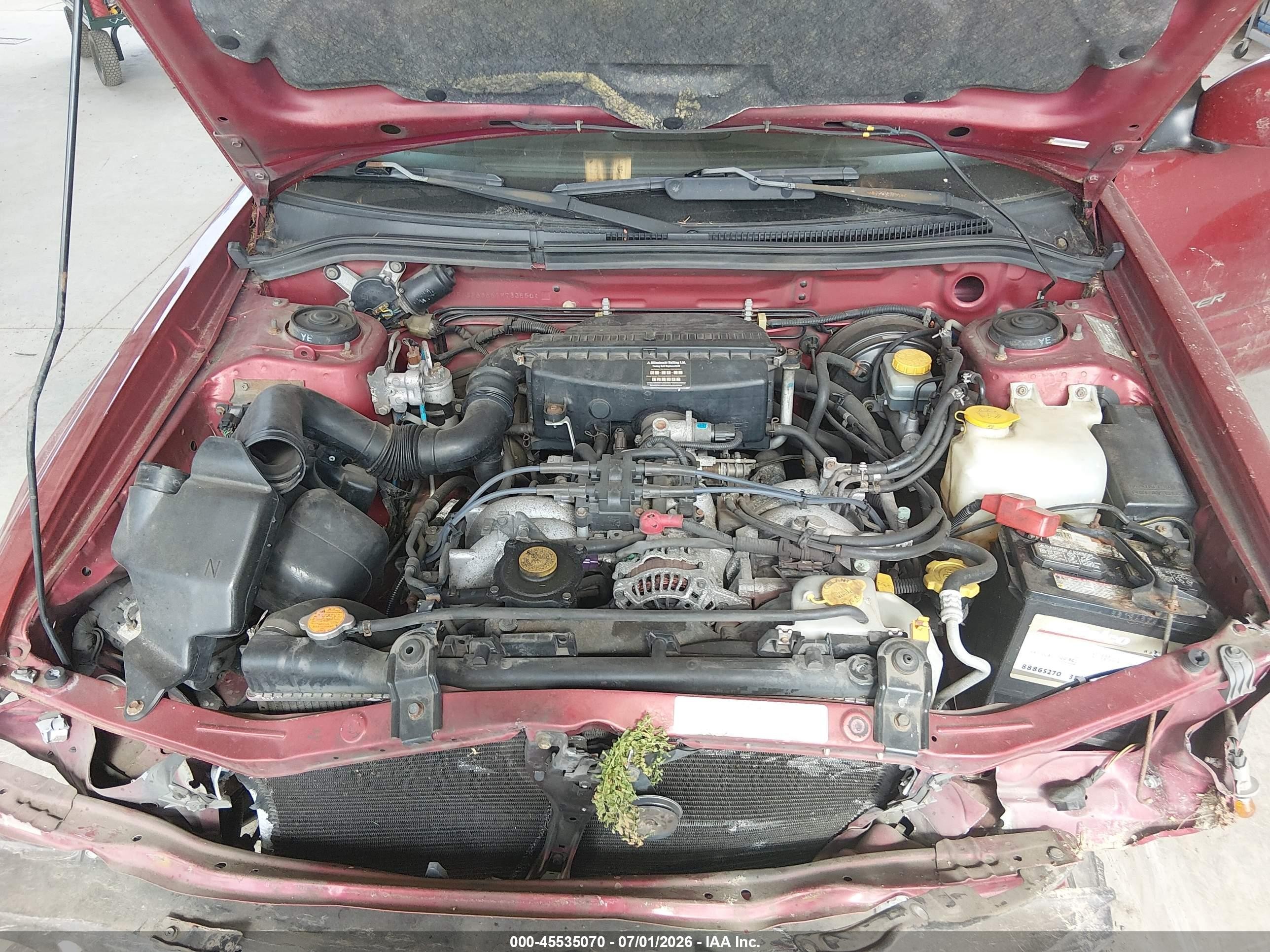 2001 Subaru Forester S Red vin: JF1SF65661H733850