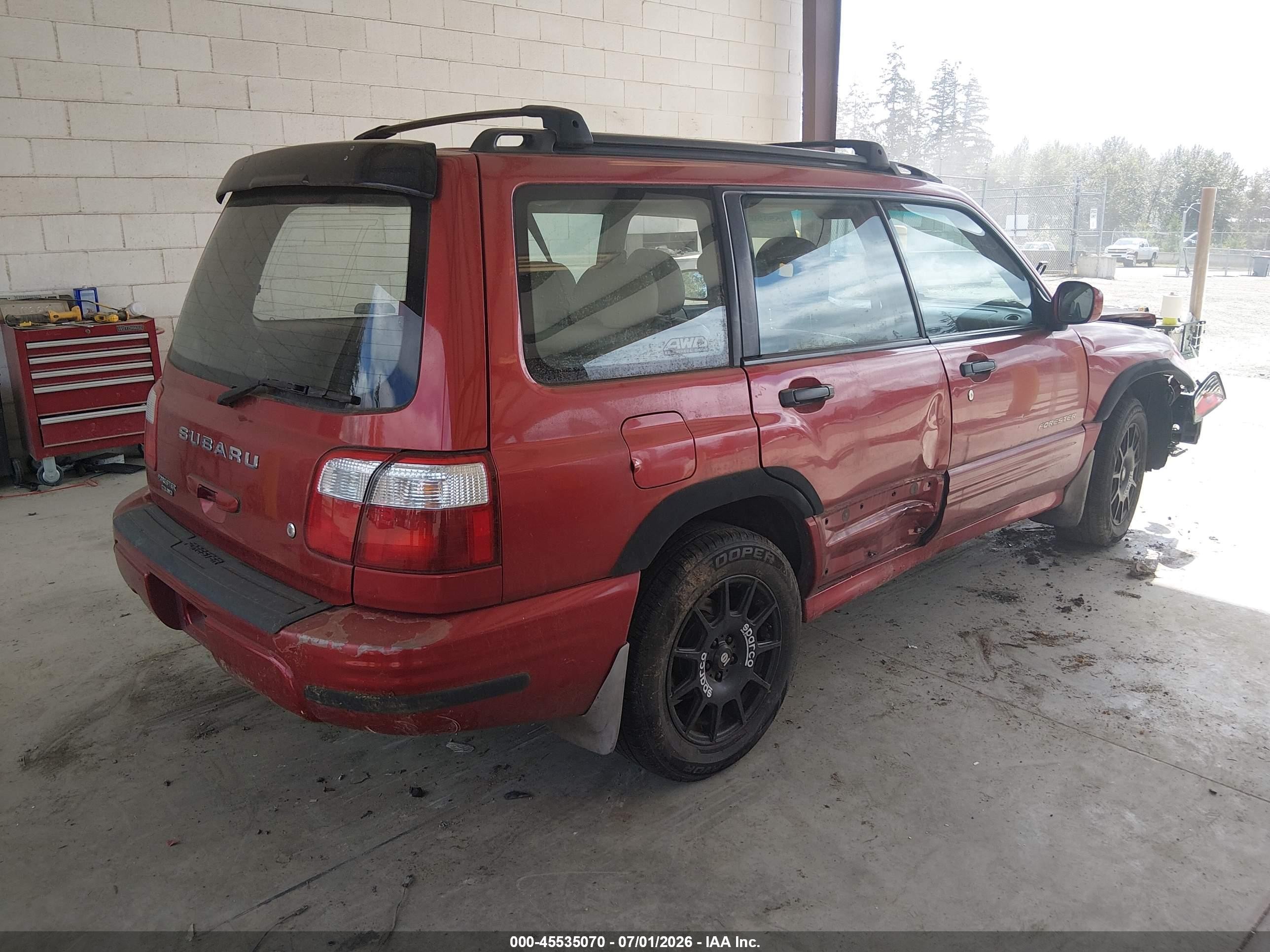 2001 Subaru Forester S Red vin: JF1SF65661H733850