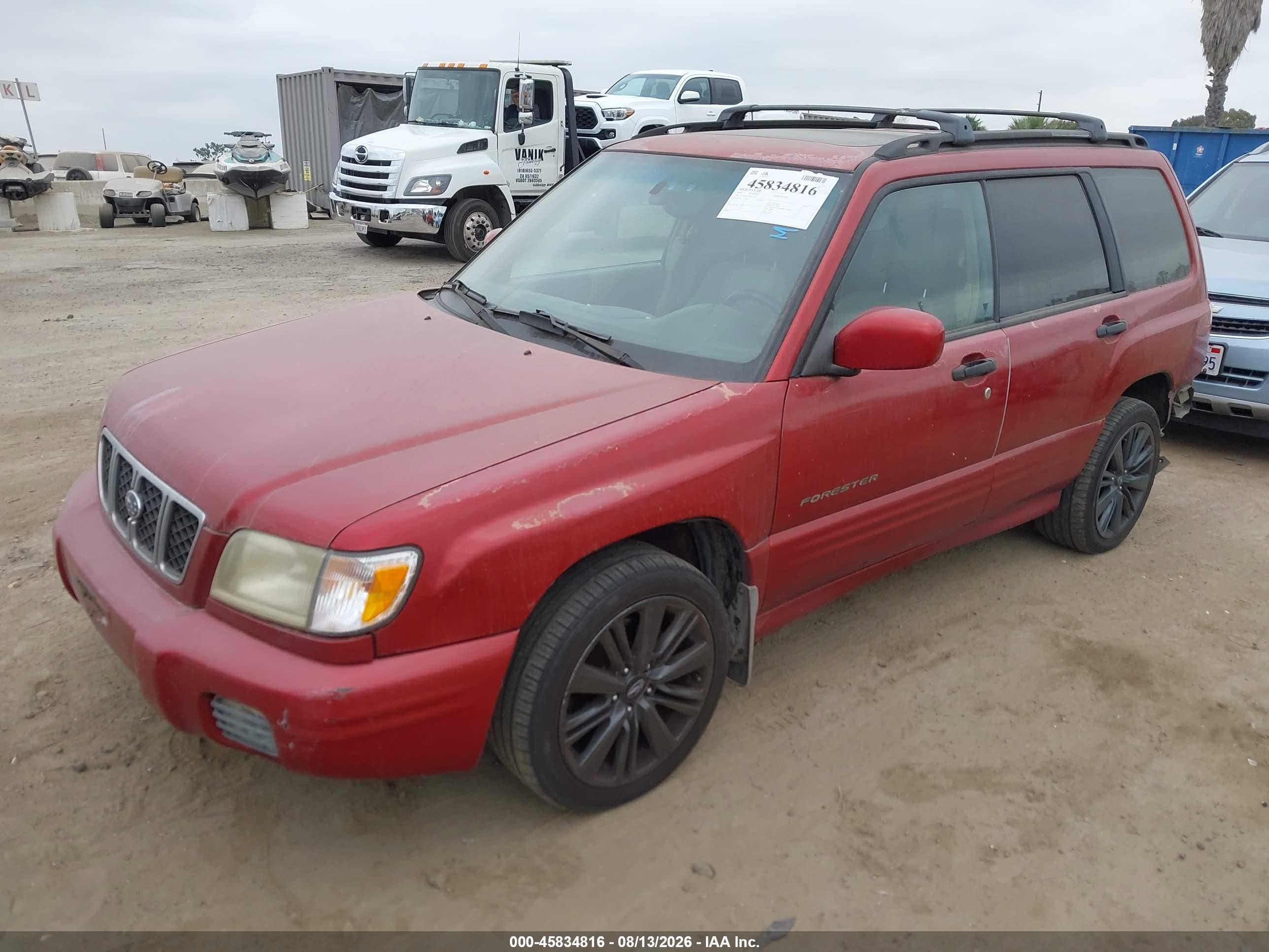 2002 Subaru Forester S Red vin: JF1SF65672H731624
