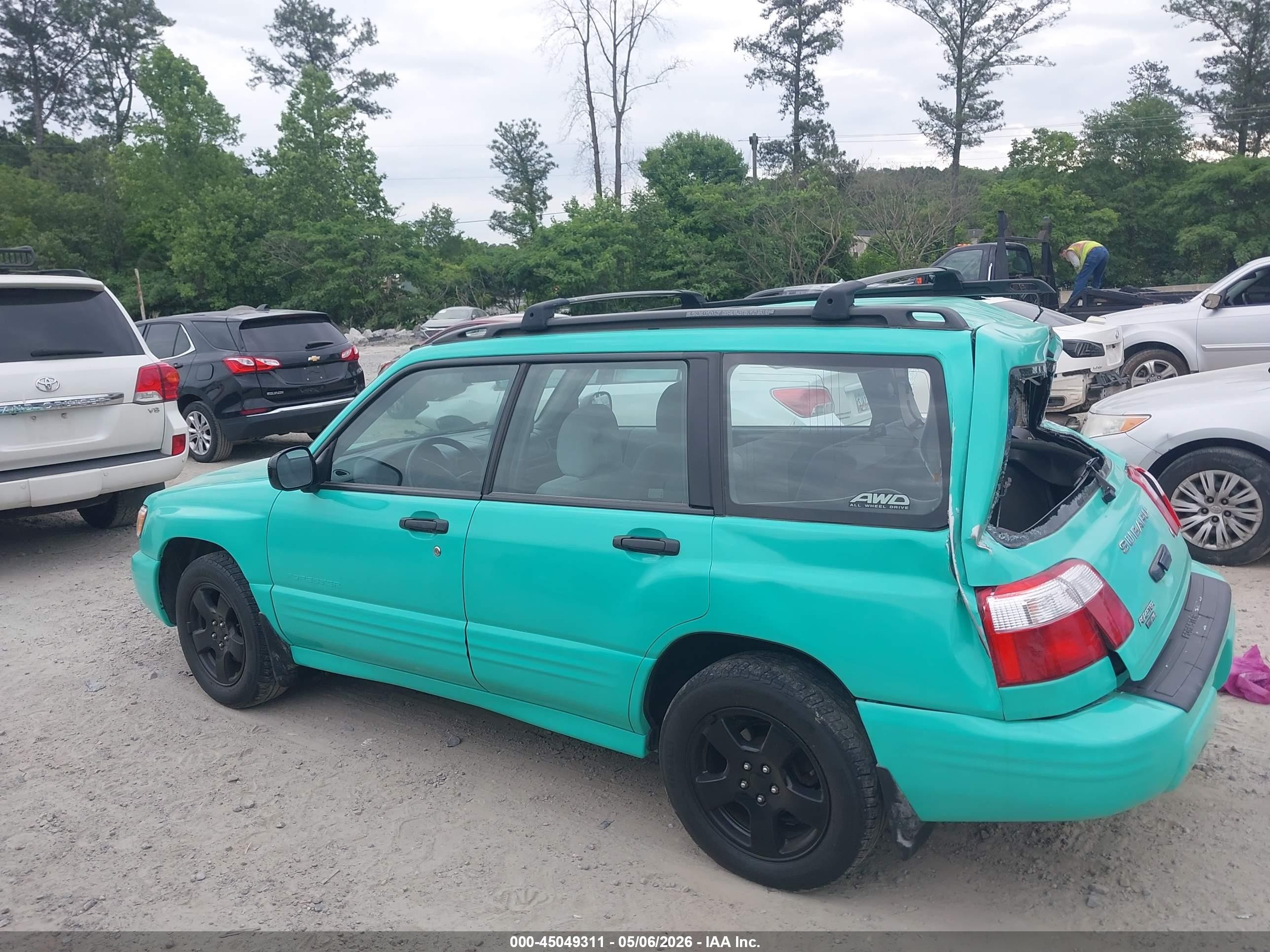 2002 Subaru Forester S Бирюзовый vin: JF1SF65672H738184