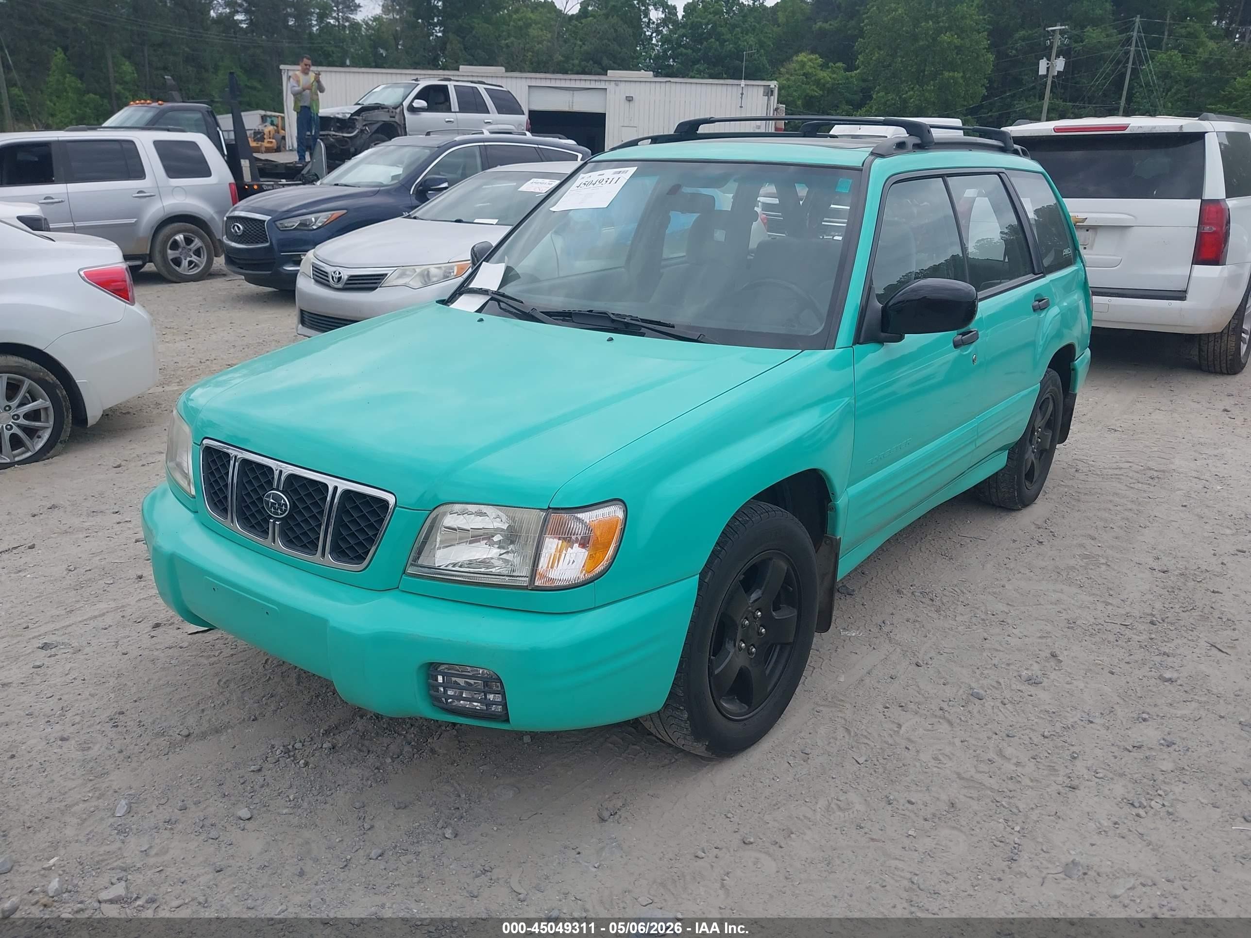 2002 Subaru Forester S Бирюзовый vin: JF1SF65672H738184
