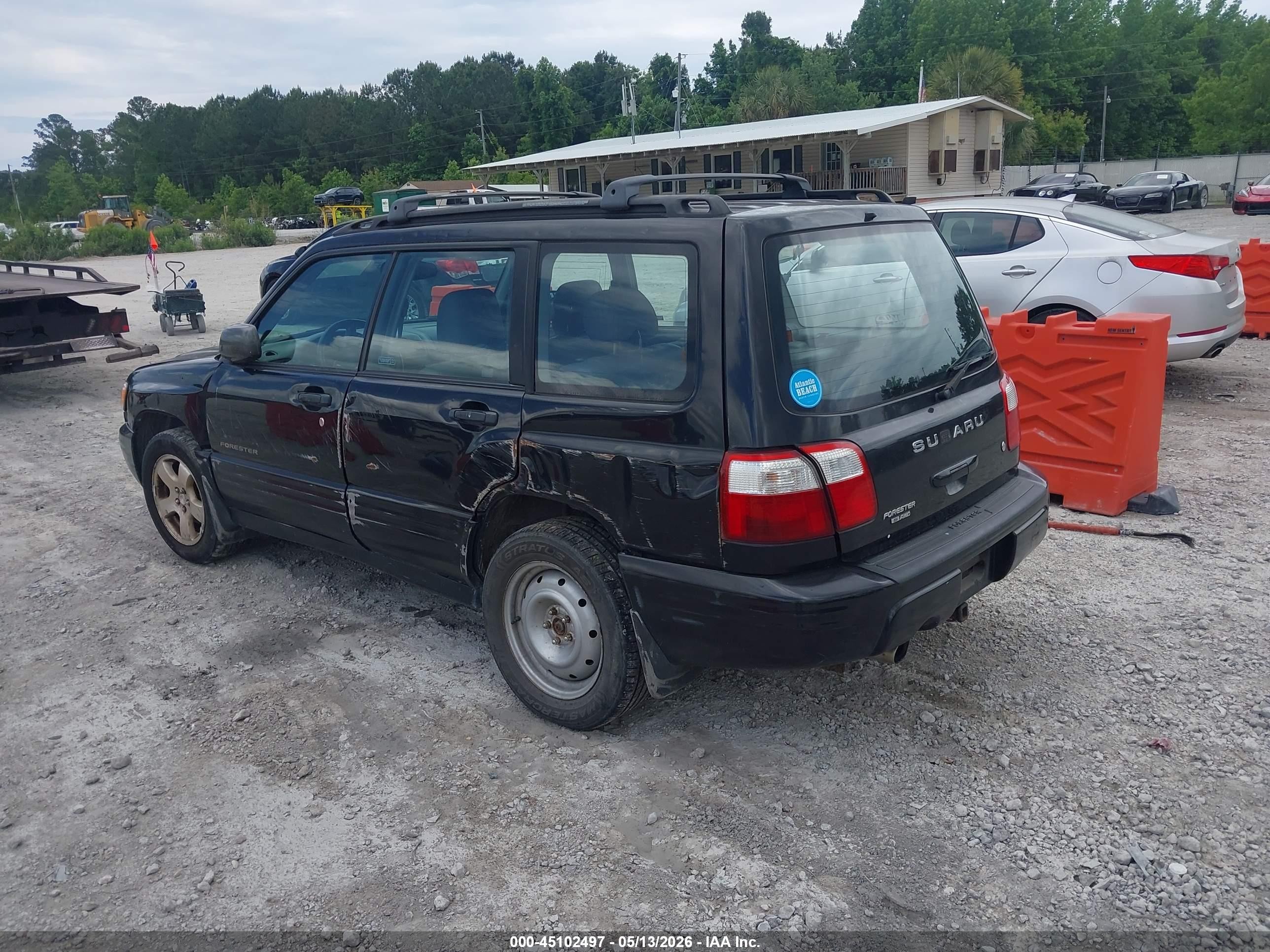 2002 Subaru Forester S Black vin: JF1SF65672H751548