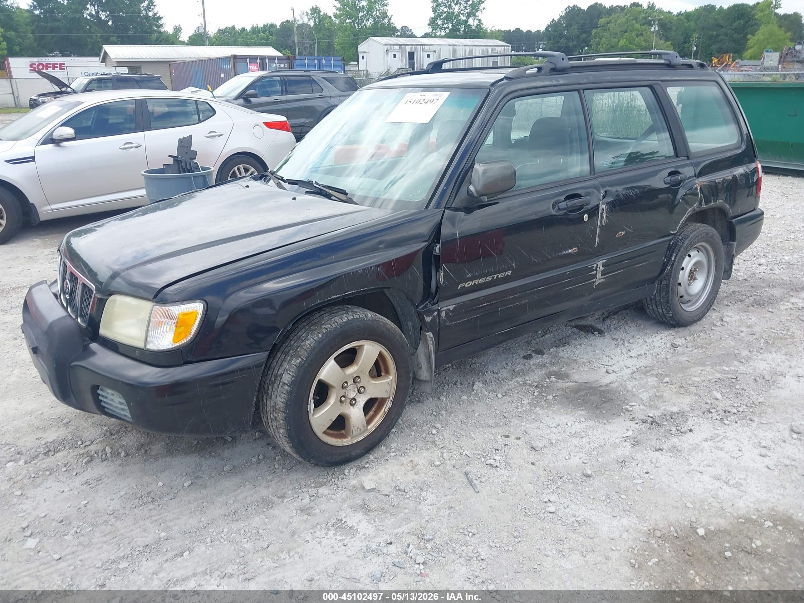 2002 Subaru Forester S Black vin: JF1SF65672H751548