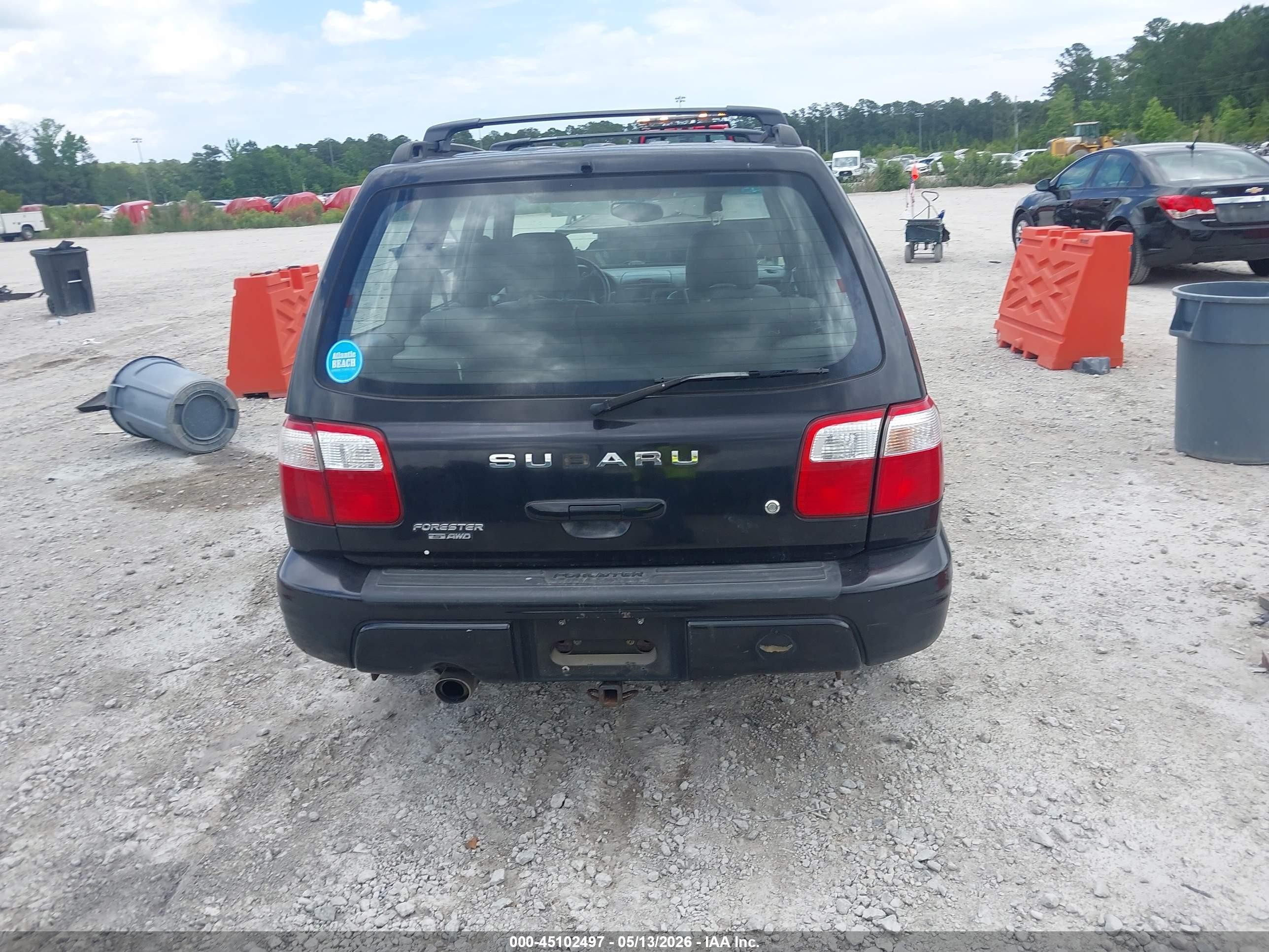 2002 Subaru Forester S Black vin: JF1SF65672H751548