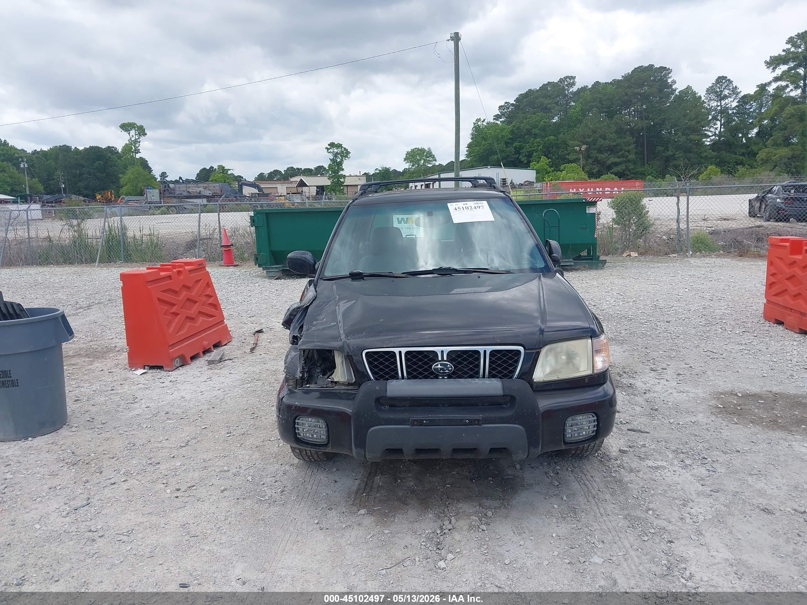2002 Subaru Forester S Black vin: JF1SF65672H751548
