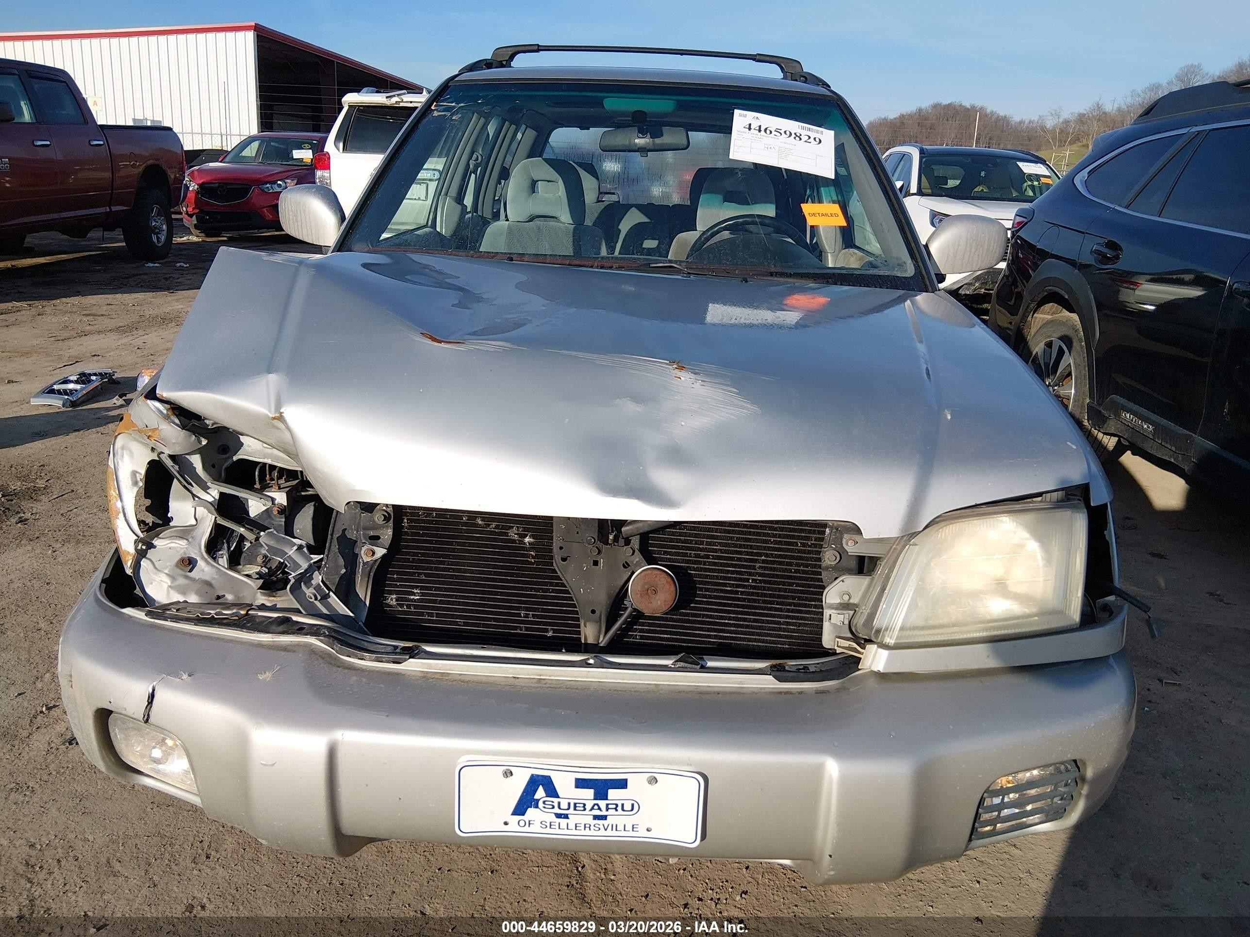 2001 Subaru Forester S Silver vin: JF1SF65681H741691
