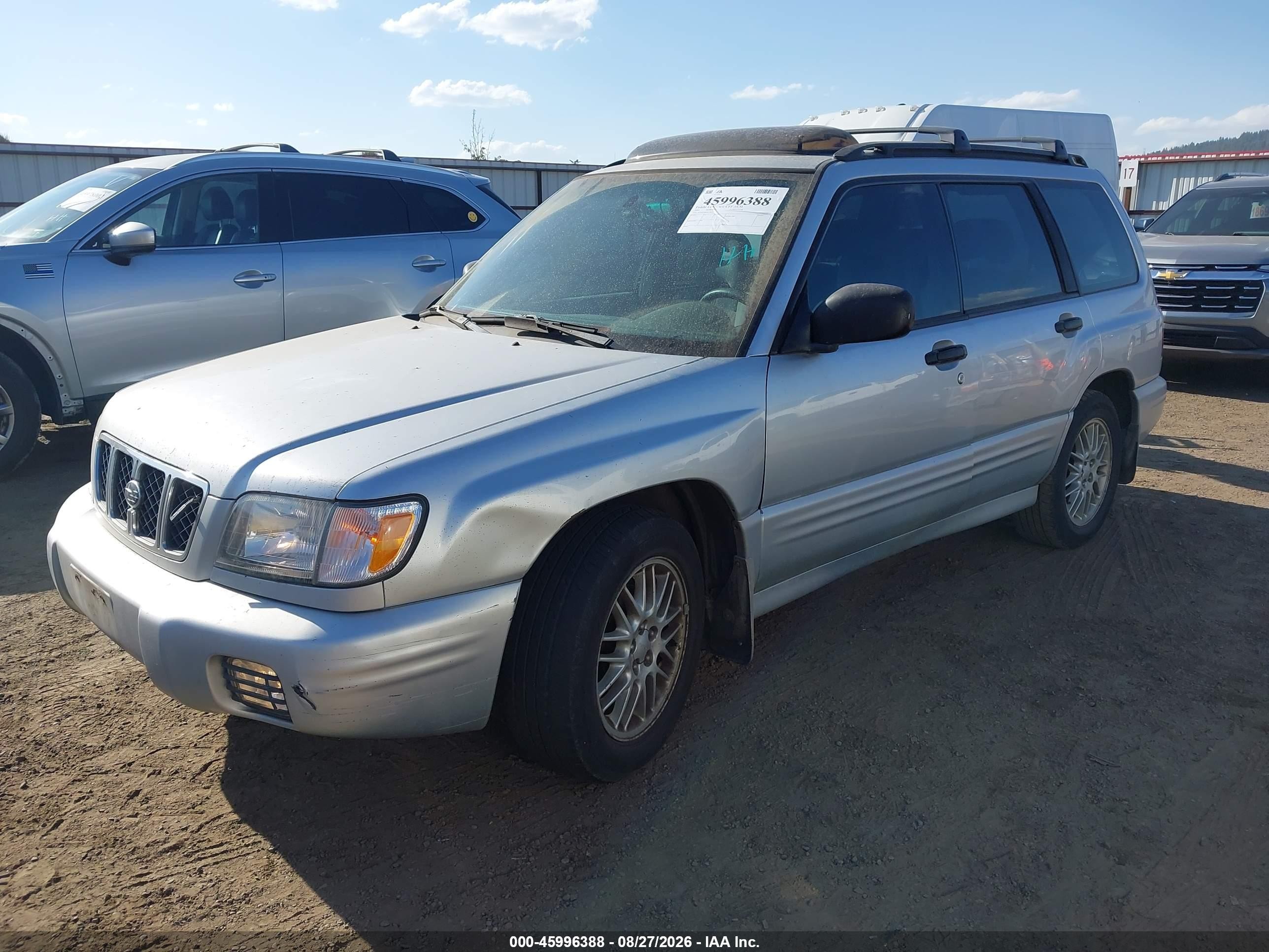 2002 Subaru Forester S Silver vin: JF1SF65682H715657