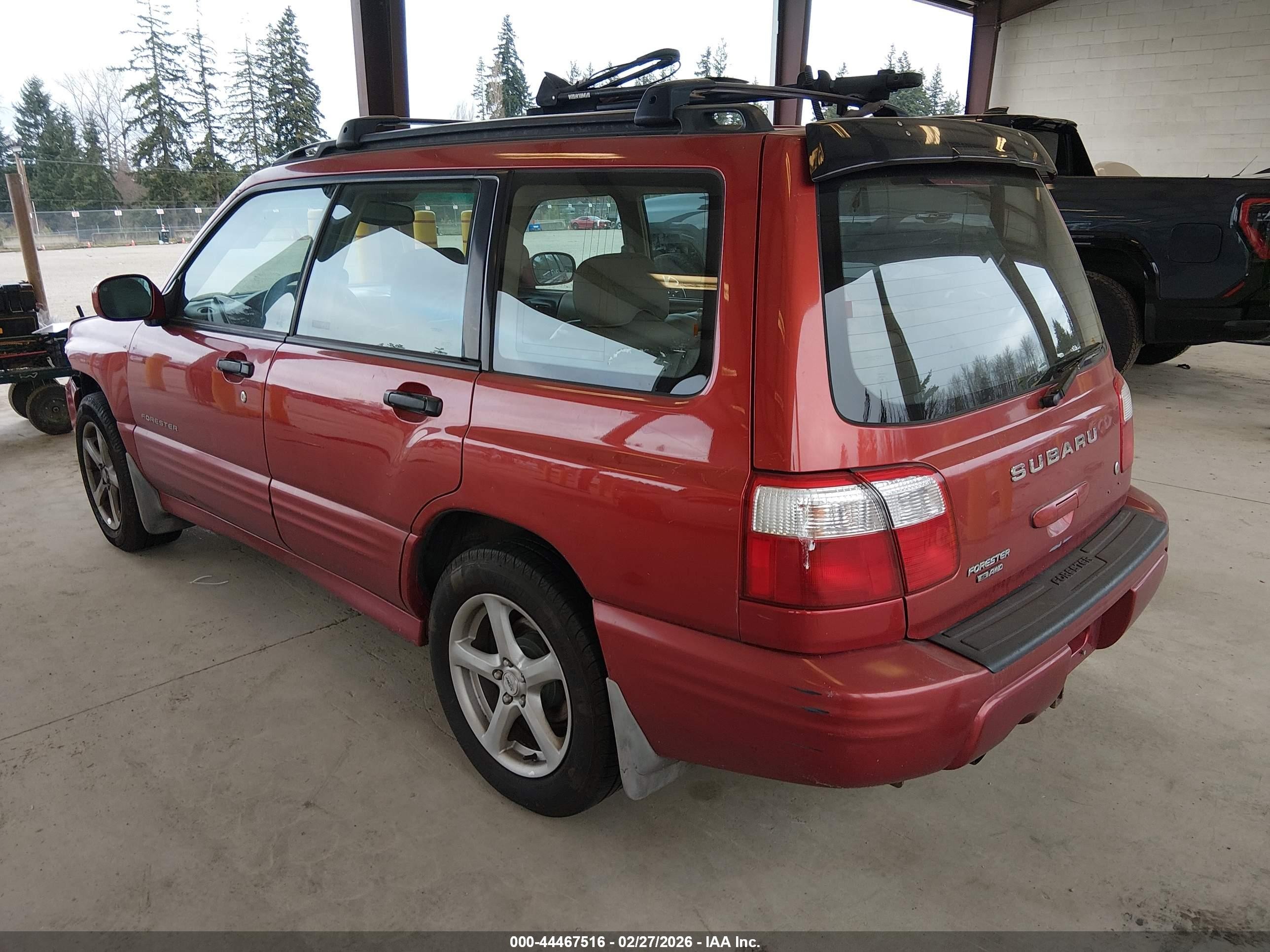 2002 Subaru Forester S Red vin: JF1SF65682H749369