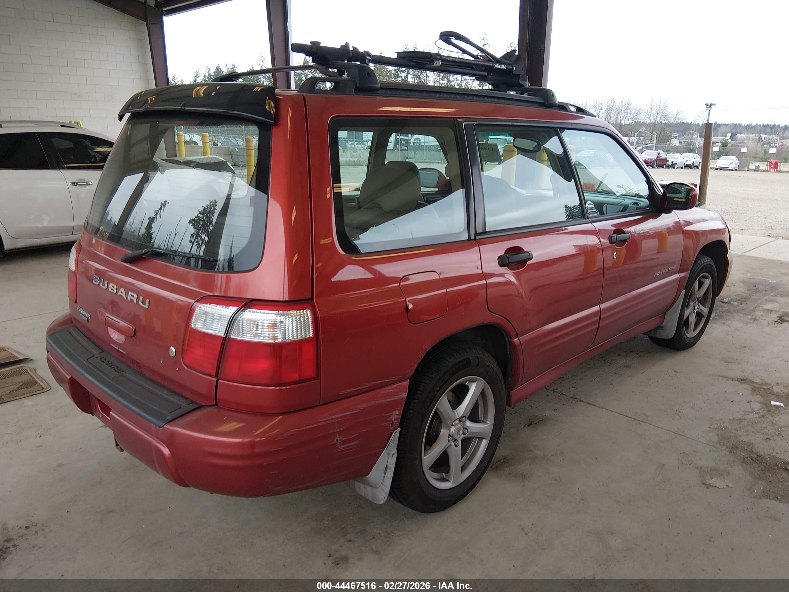2002 Subaru Forester S Red vin: JF1SF65682H749369
