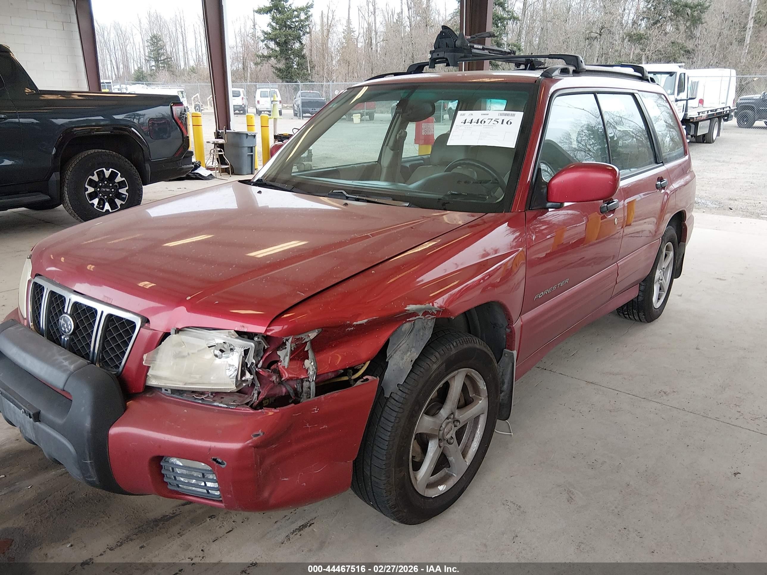 2002 Subaru Forester S Red vin: JF1SF65682H749369