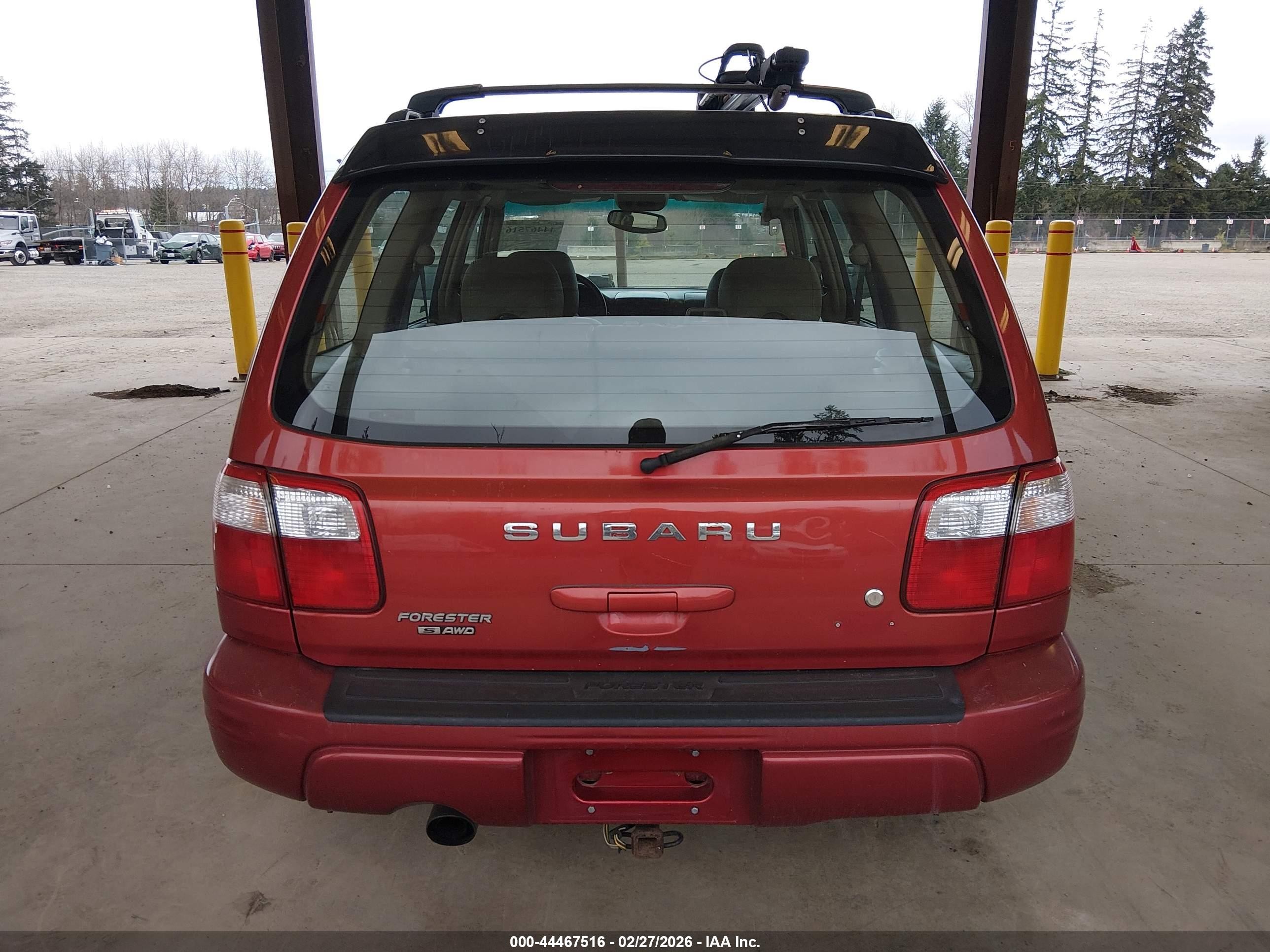 2002 Subaru Forester S Red vin: JF1SF65682H749369