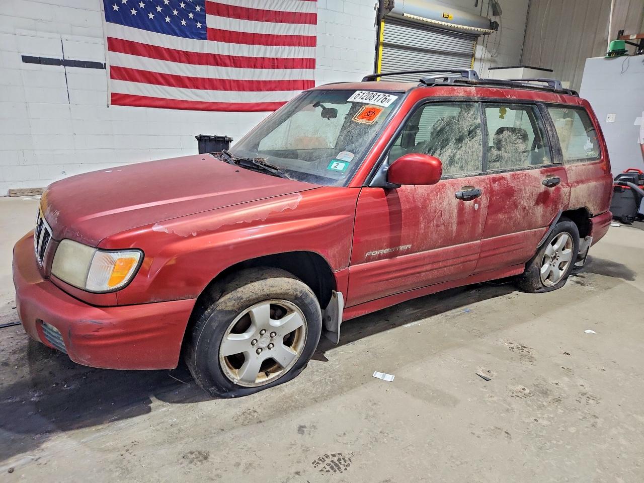 2002 Subaru Forester S Red vin: JF1SF656X2H730399